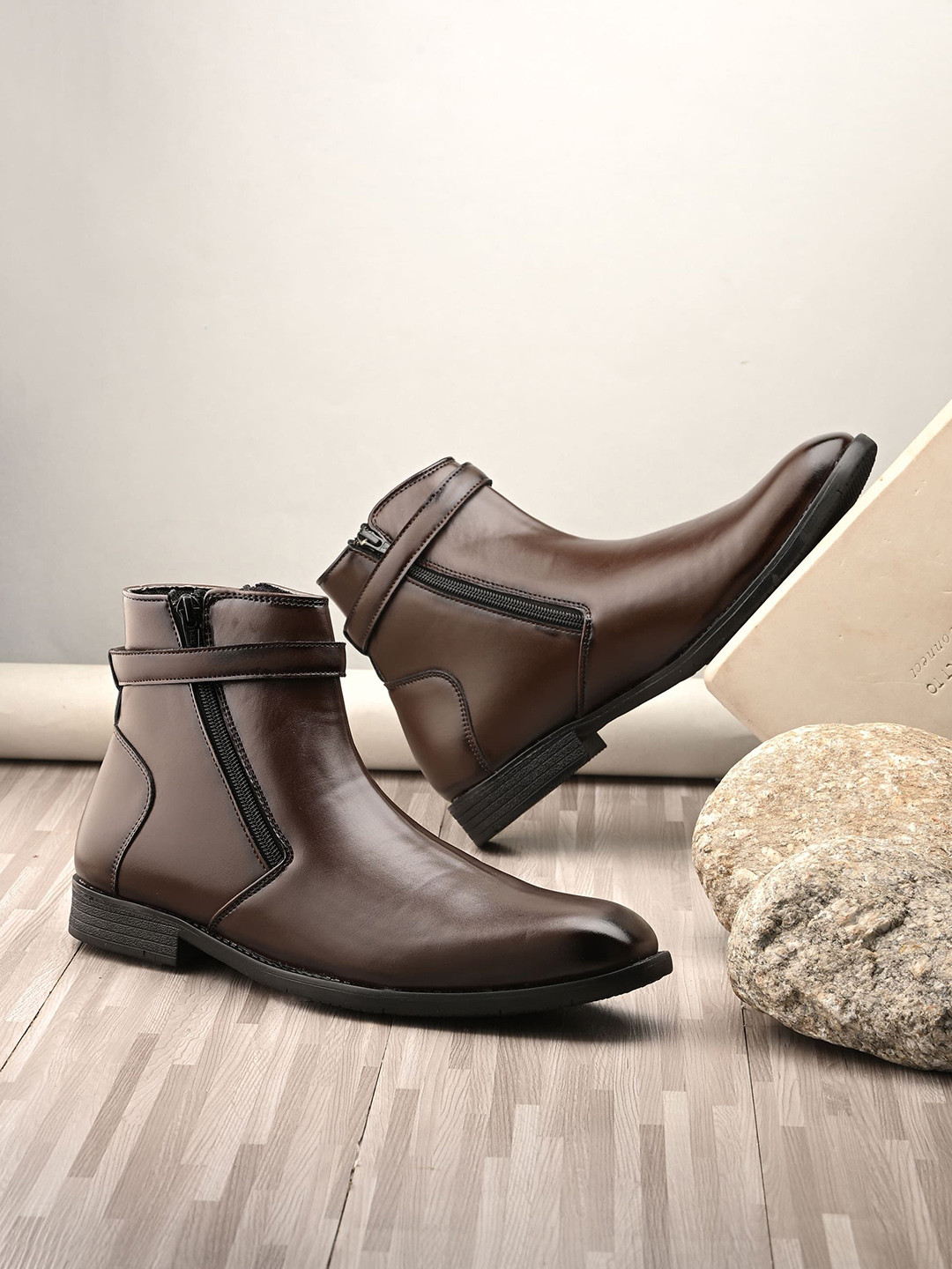 Eego Italy Men Anti Slip Grip Chelsea Formal Boots