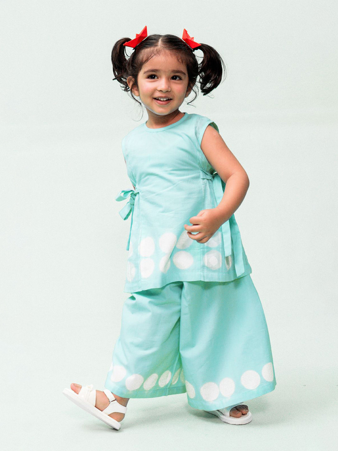 Tiber Taber Girl Blue Tie & Dye Top Set