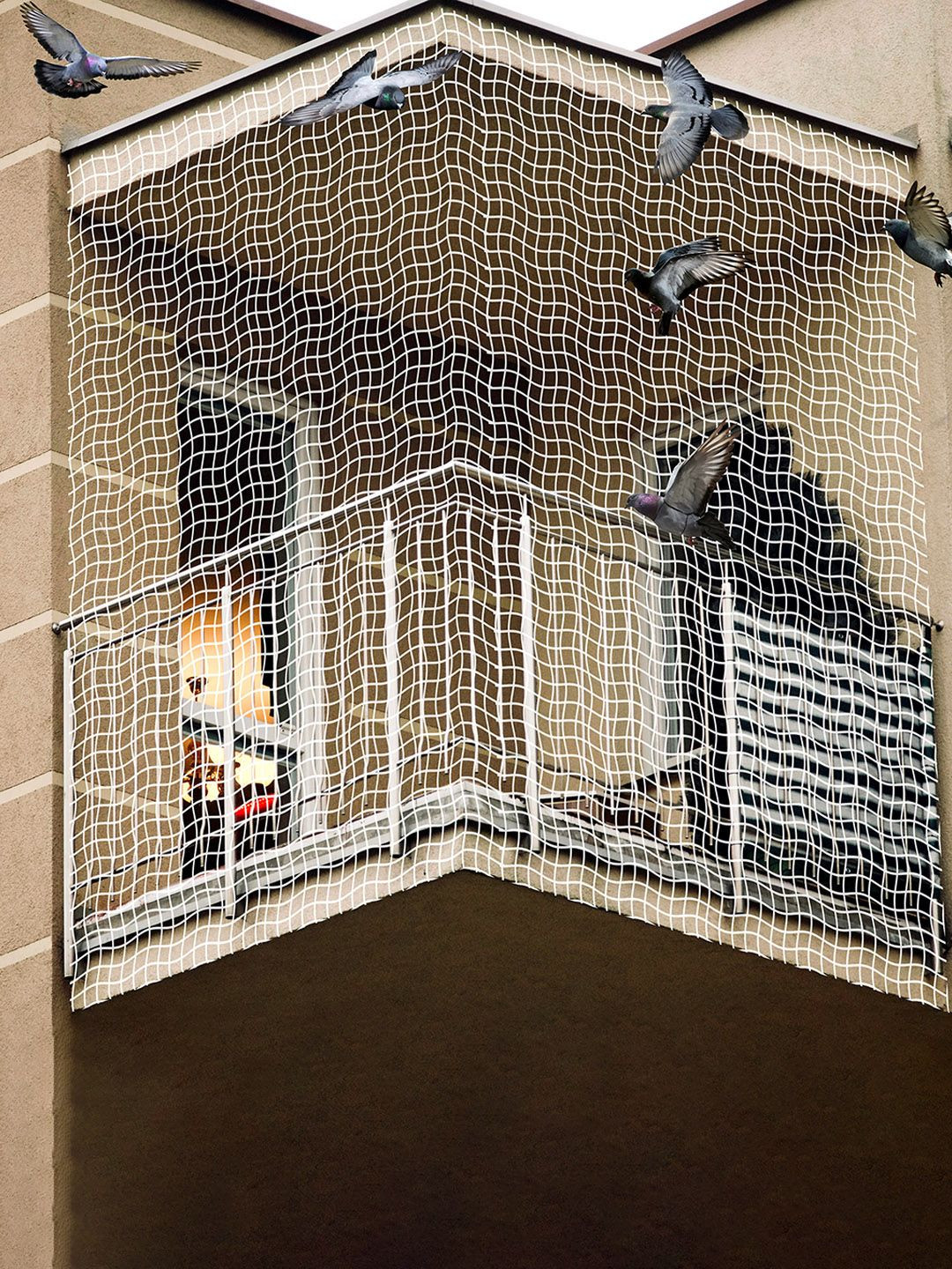 Kuber Industries White Child Protection Bird Net for Balcony