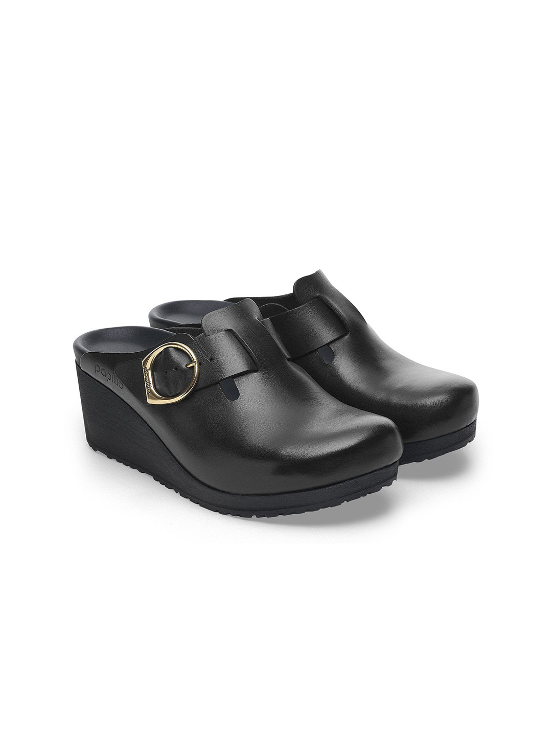 Birkenstock Papillio Women Fanny Ring-Buckle Natural Leather Narrow Width Clogs