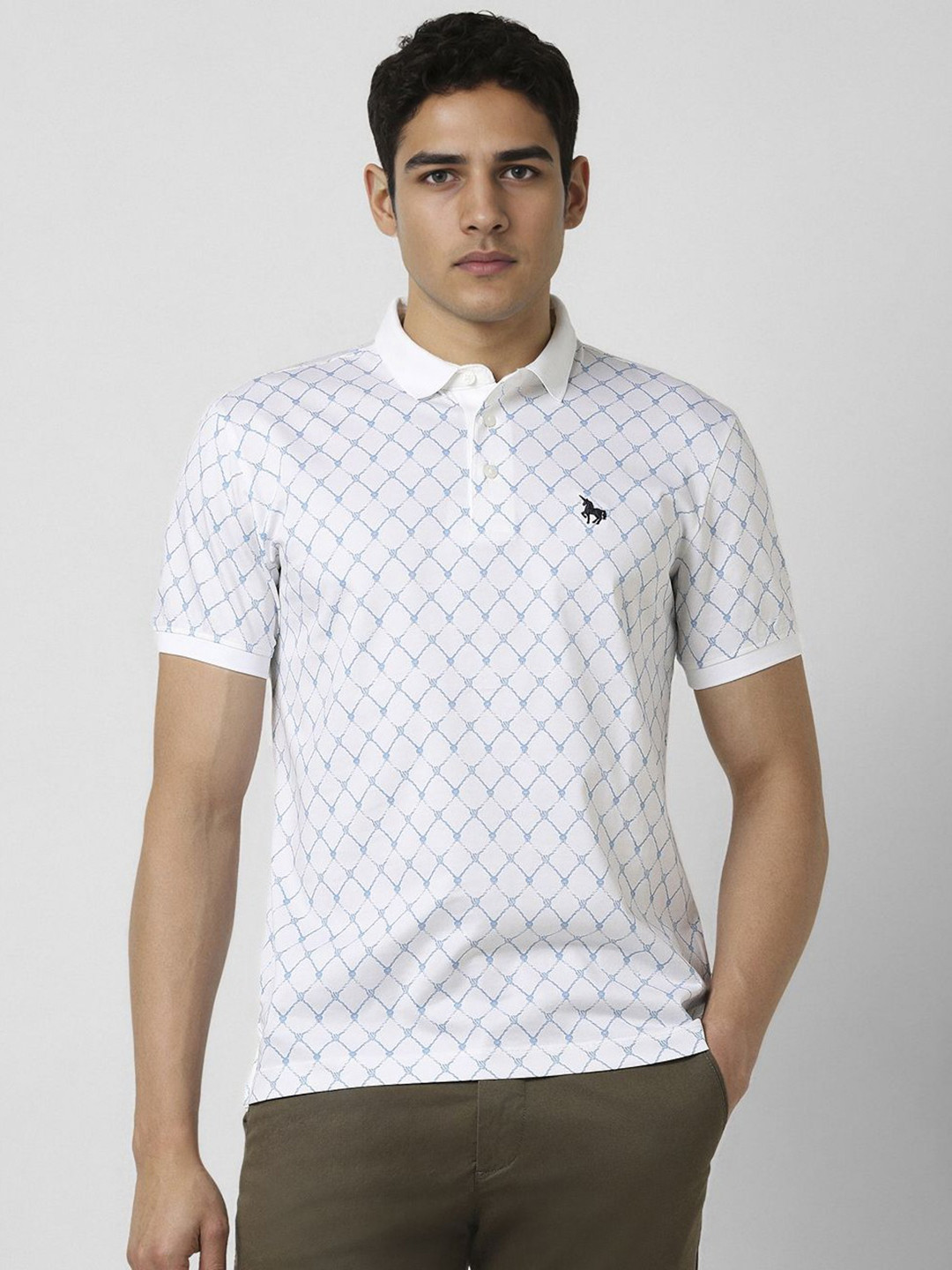 Van Heusen Sport Men Printed Polo Collar Pockets T-shirt