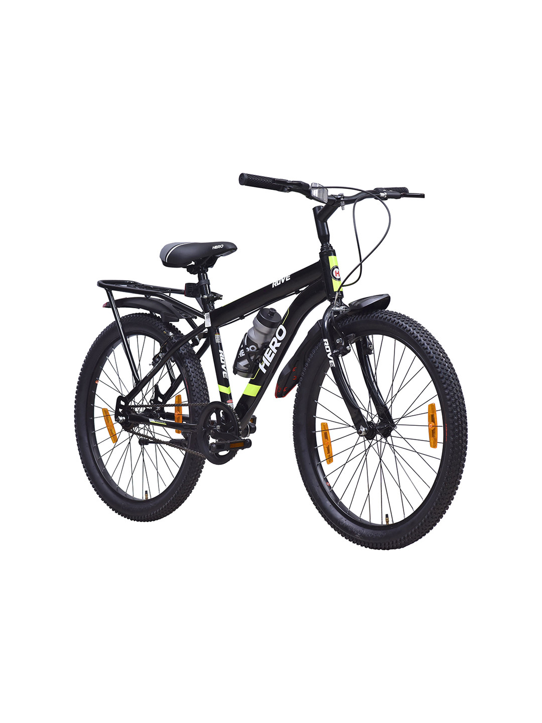 Hero Black Rove IC 24T MTB Bike Single Speed Inbuilt Carrier Mountain Bike