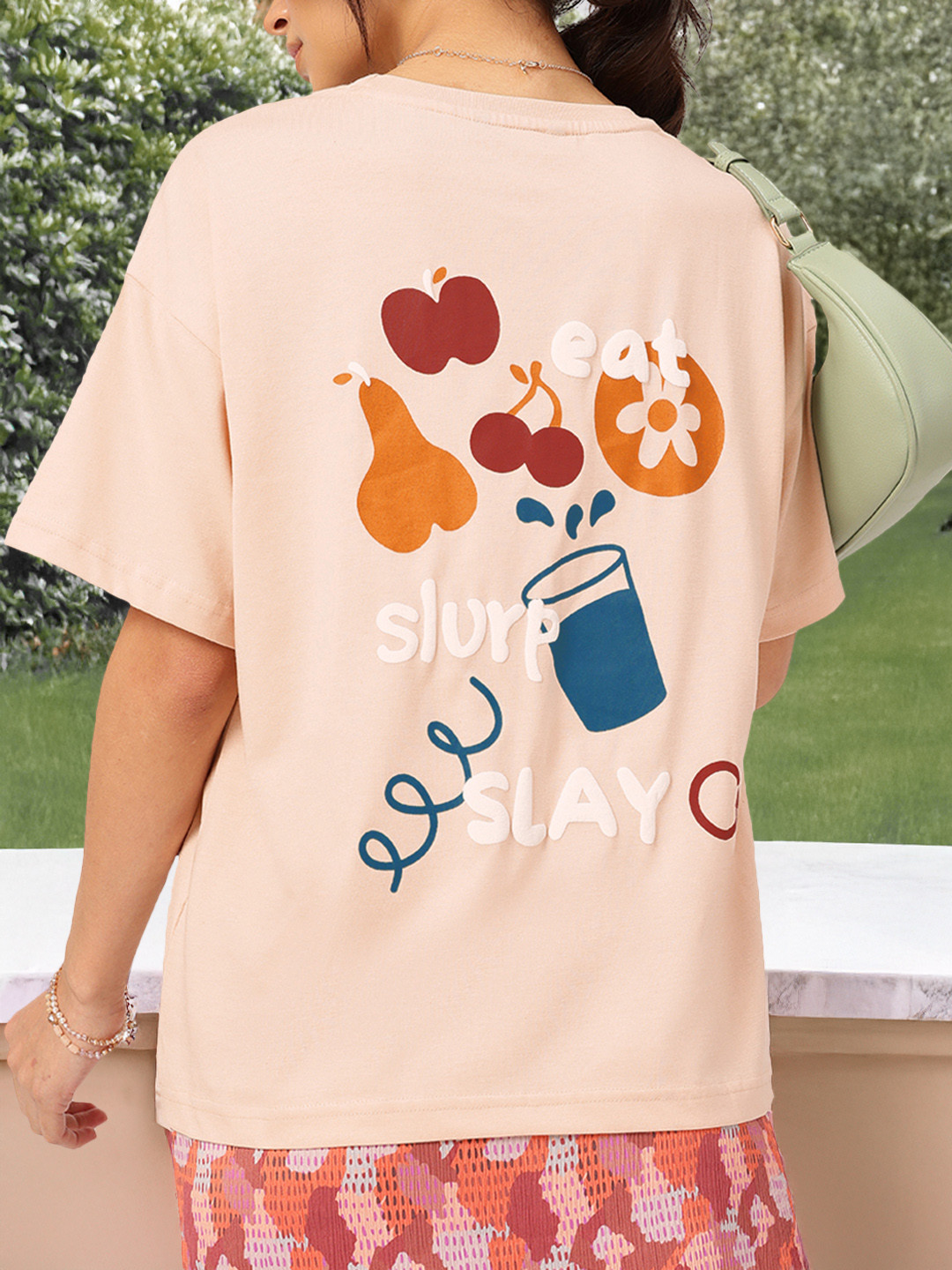 DressBerry Graphic Print Oversized Tee