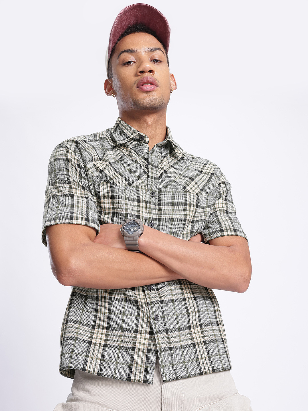 glitchez Tweed Inspired Relaxed Shirt