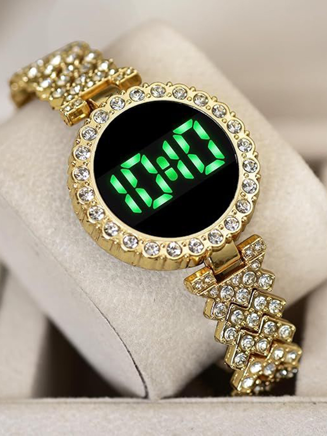 SWADESI STUFF Women Dial & Straps Digital Automatic Watch SDS 155 ROUND GOLD 45