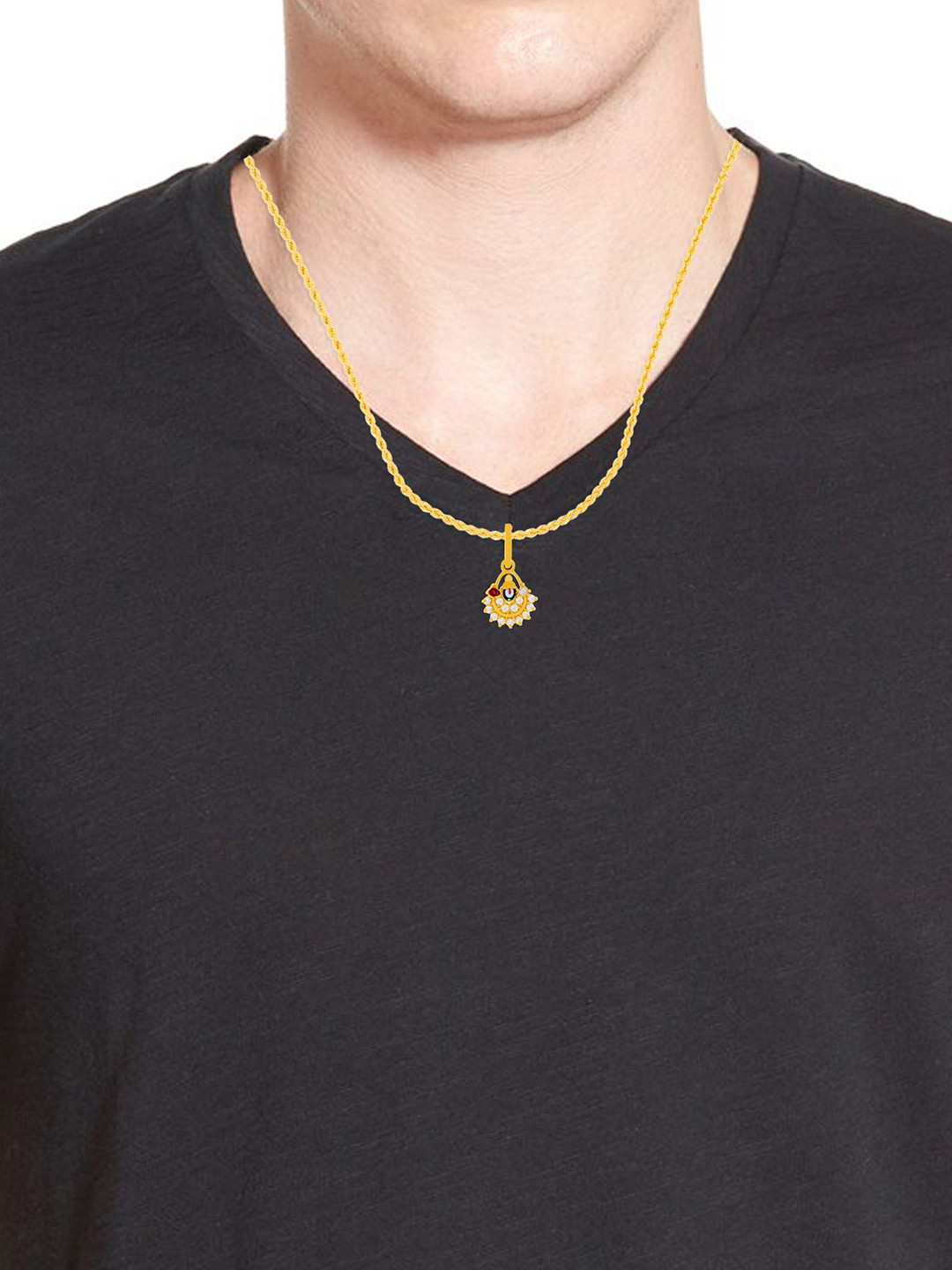 WHP JEWELLERS Balaji Diven 22 KT Yellow Gold Pendant For Women.