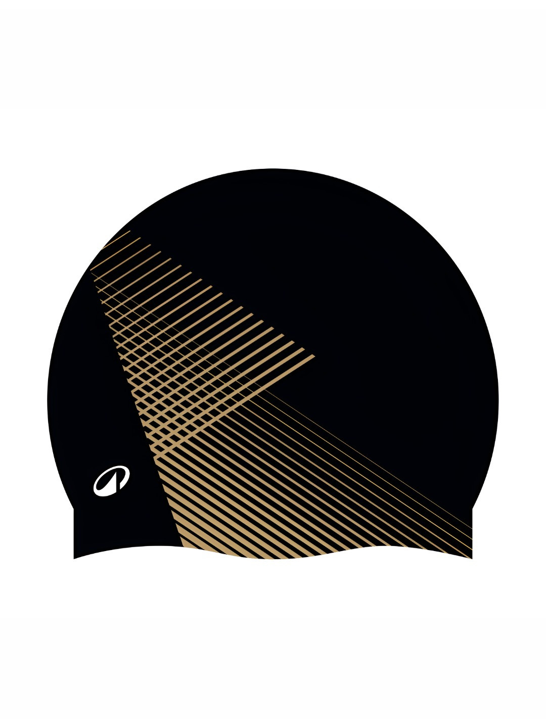 Decathlon NABAIJI - Adult Black & Golden Printed Silicone Swimming Cap