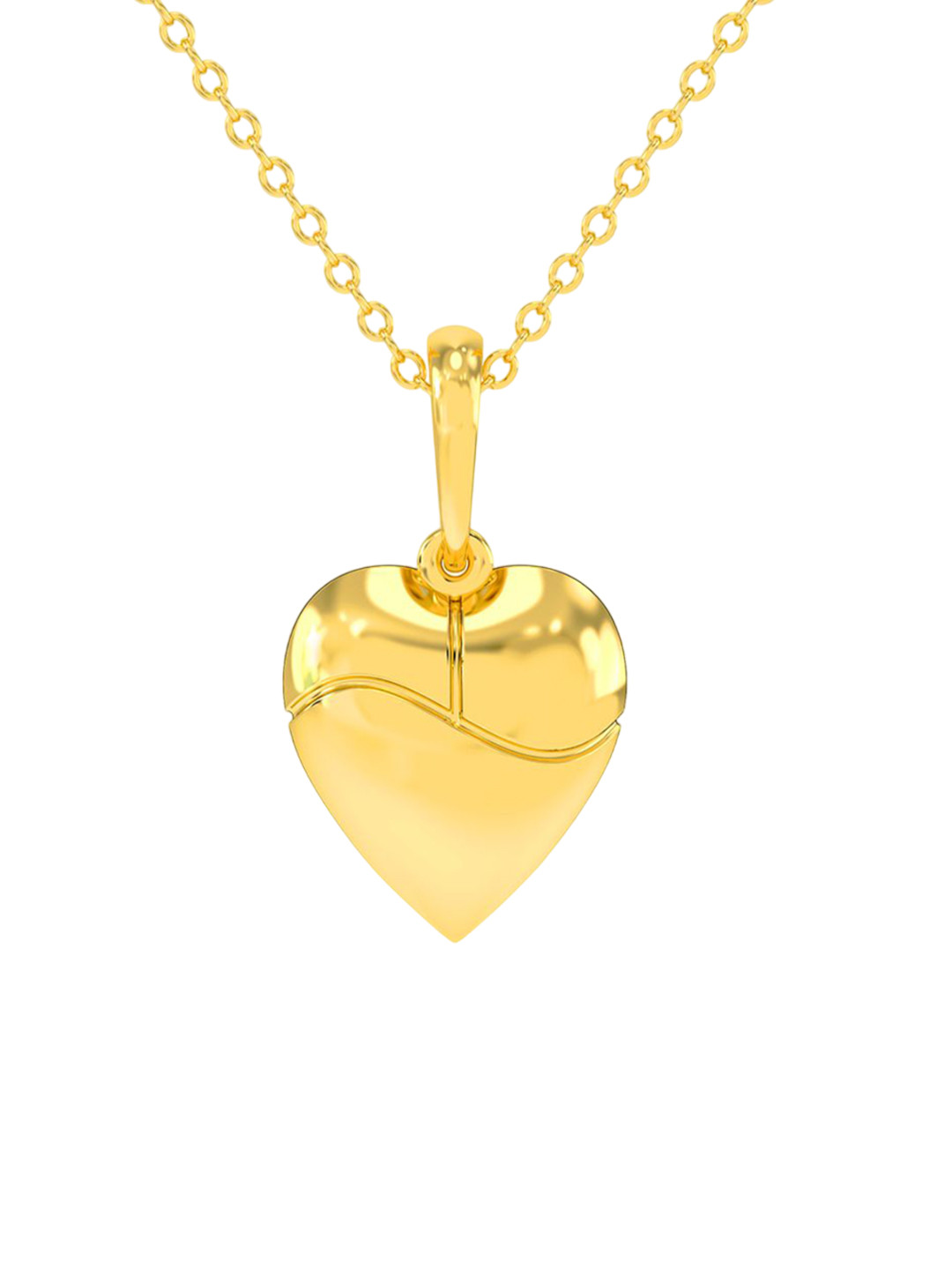WHP JEWELLERS Timeless Love in Gold 22 KT Yellow Gold Pendant For Women.