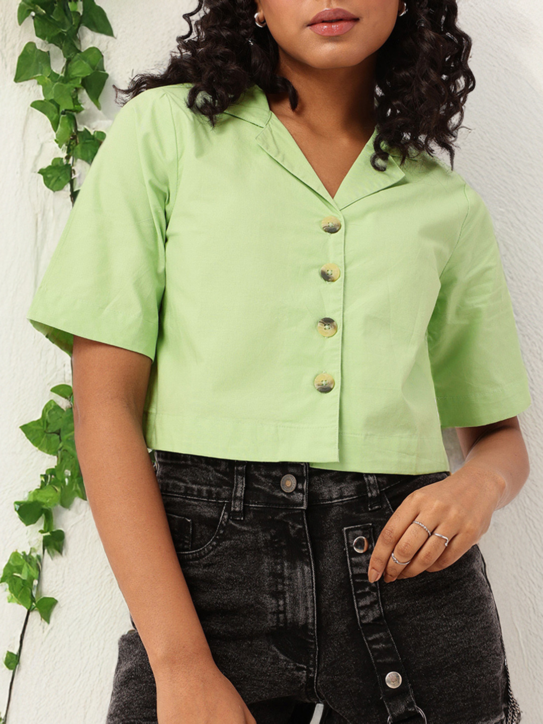 DressBerry Boxy Crop Shirt