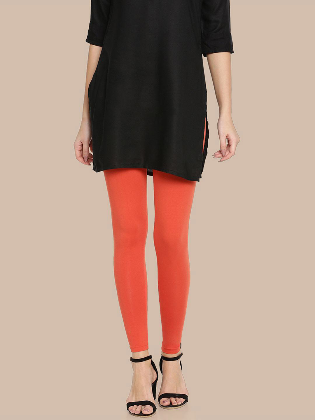 Twin Birds Women Cotton Blend Solid Caro Teen Ankle Length Legging