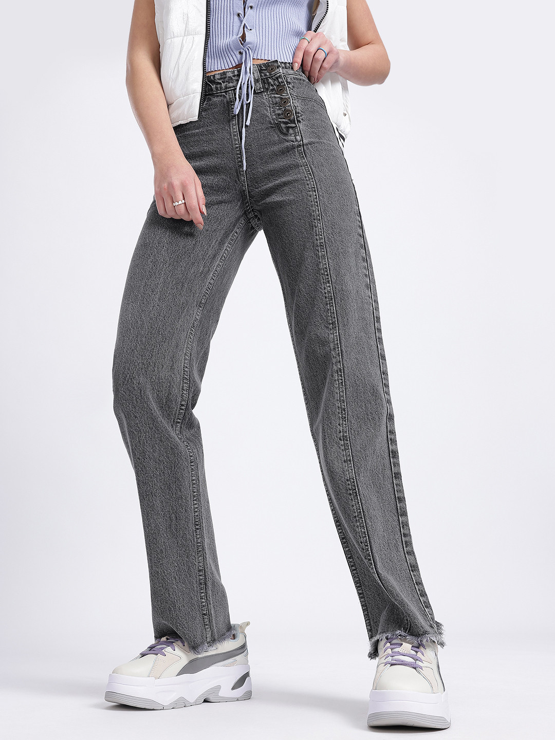 glitchez Women Straight Fit Jeans