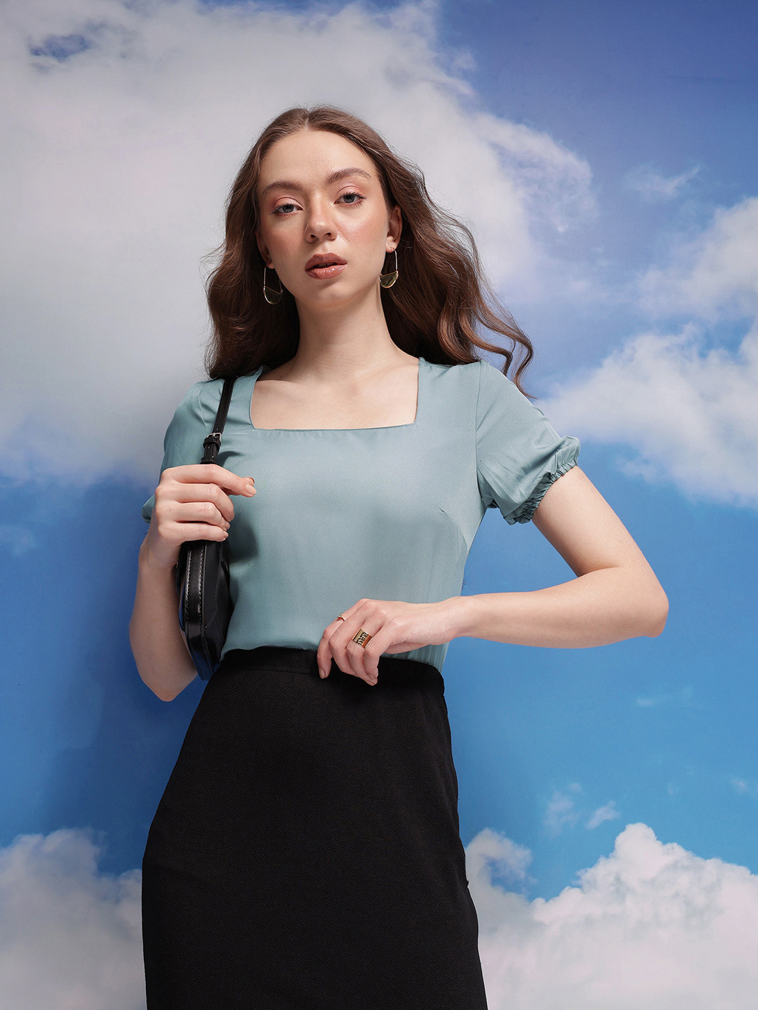 CORSICA Puff Sleeve Top