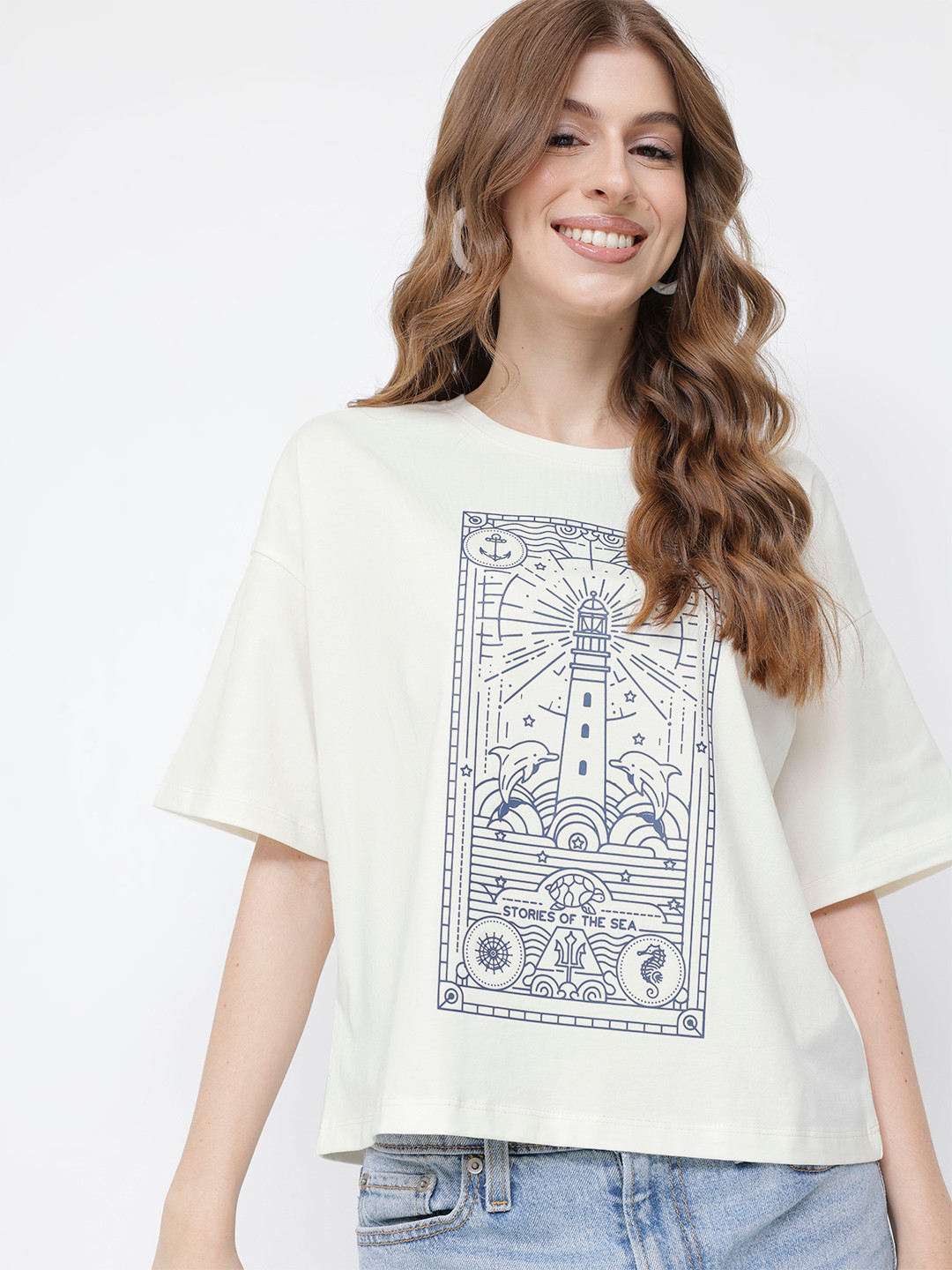 DressBerry Print Boxy Fit T-shirt