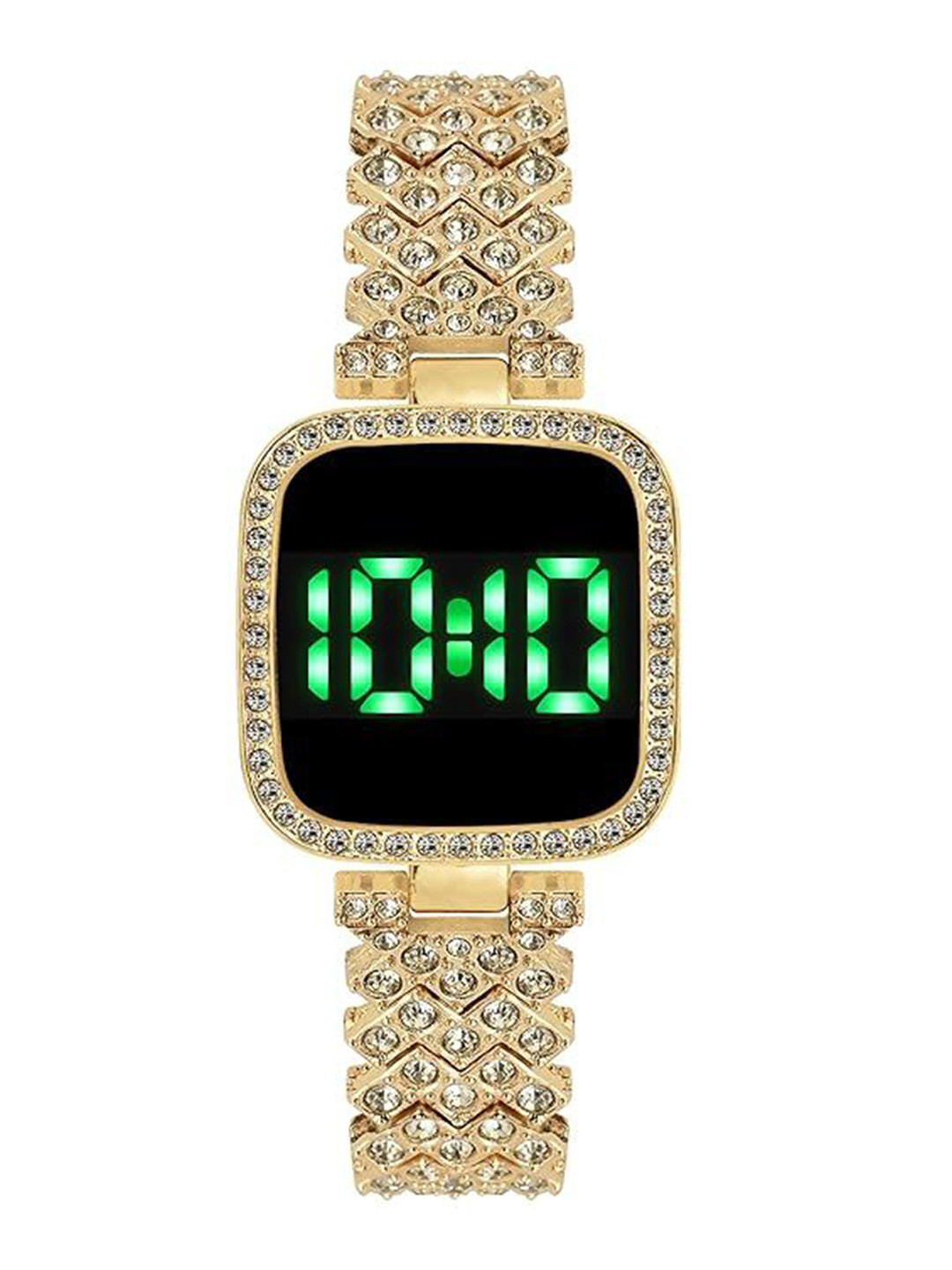SWADESI STUFF Women Dial & Straps Digital Automatic Watch SDS 154 SQUARE GOLD 45