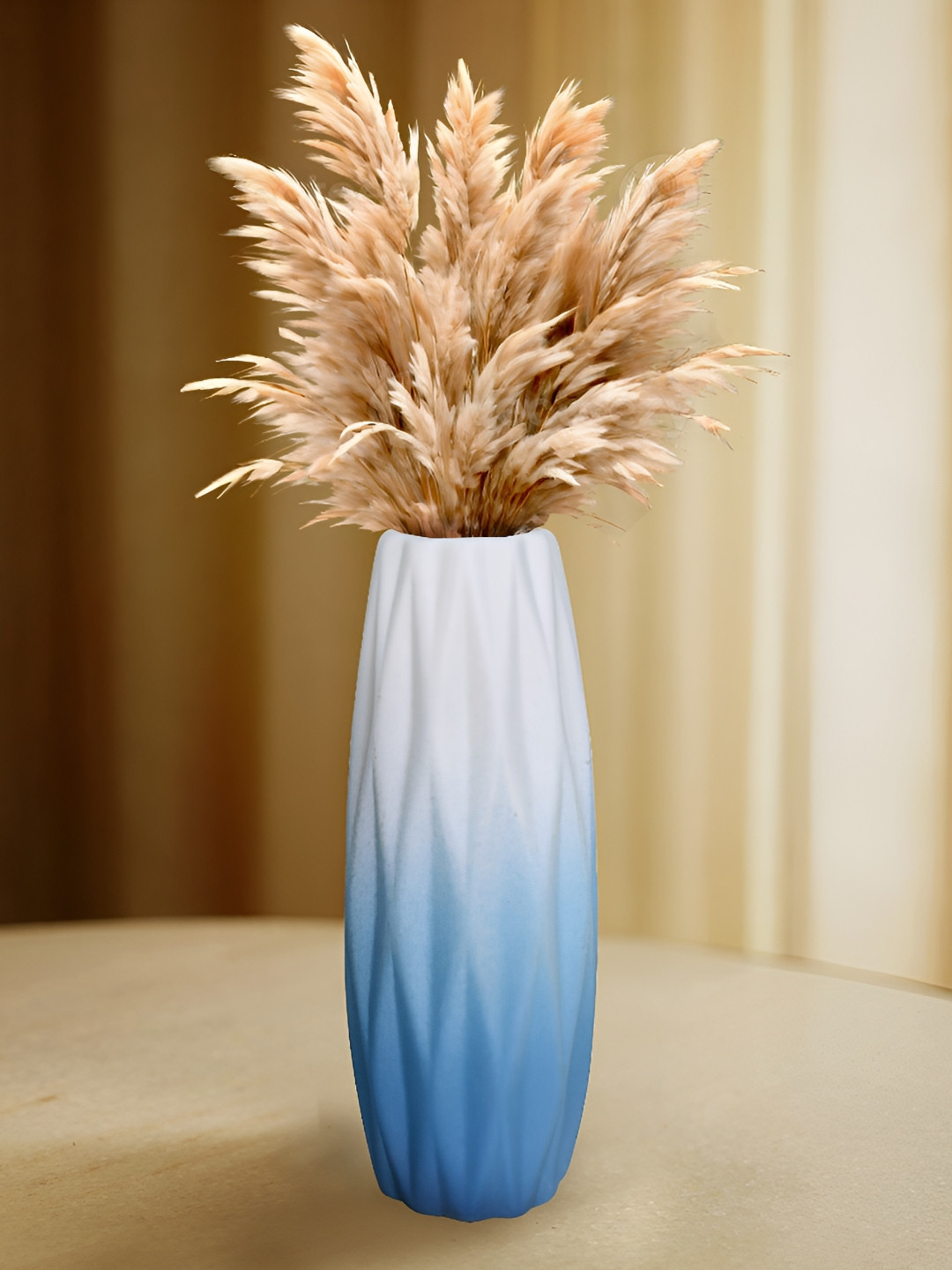 Aura Blue & White Porcelain Ceramic Flower Vase