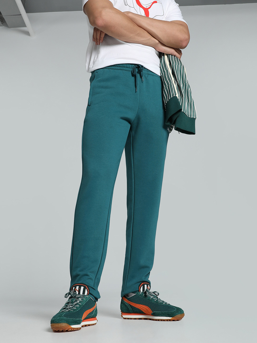 Puma Zippered Slim Fit Knitted Men Sweat Pants