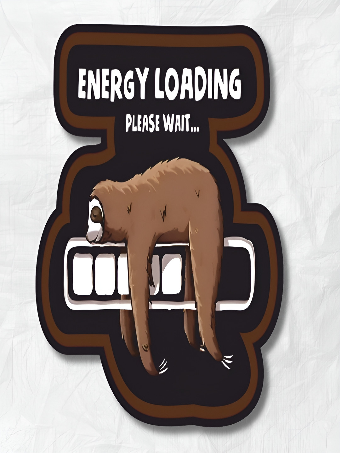 Phirki Studio Brown & White Printed Wooden Decorative Magnets