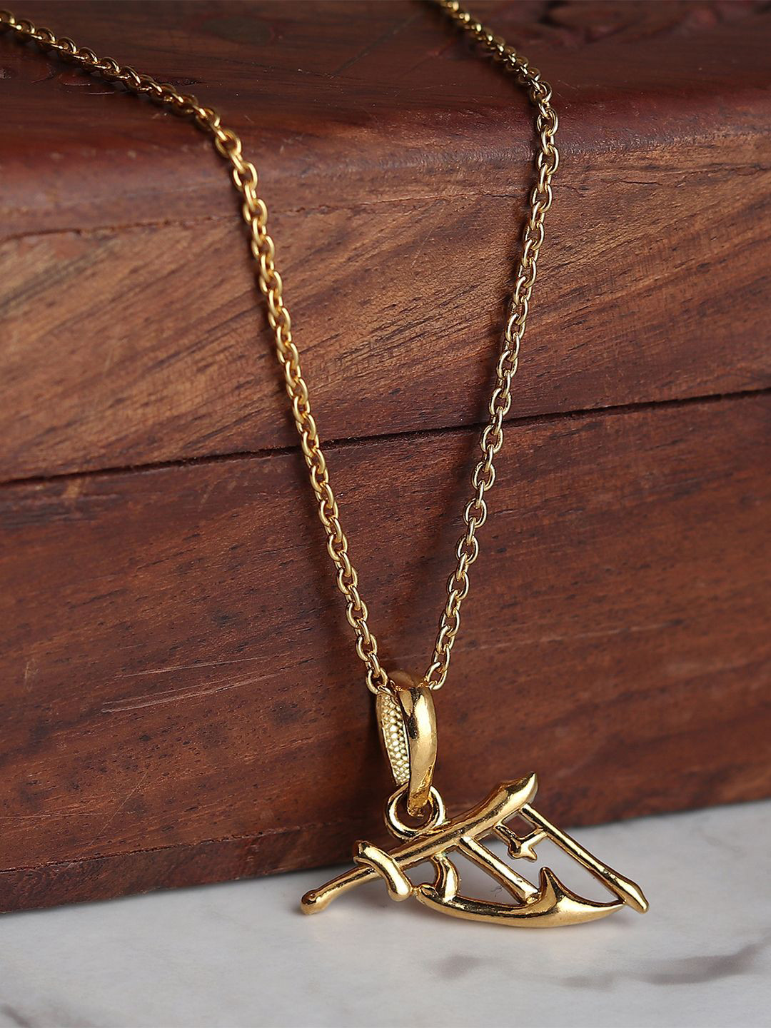 AKSHAT SAPPHIRE Kids 925 Sterling Silver Gold-Plated God Shree Ram Pendant