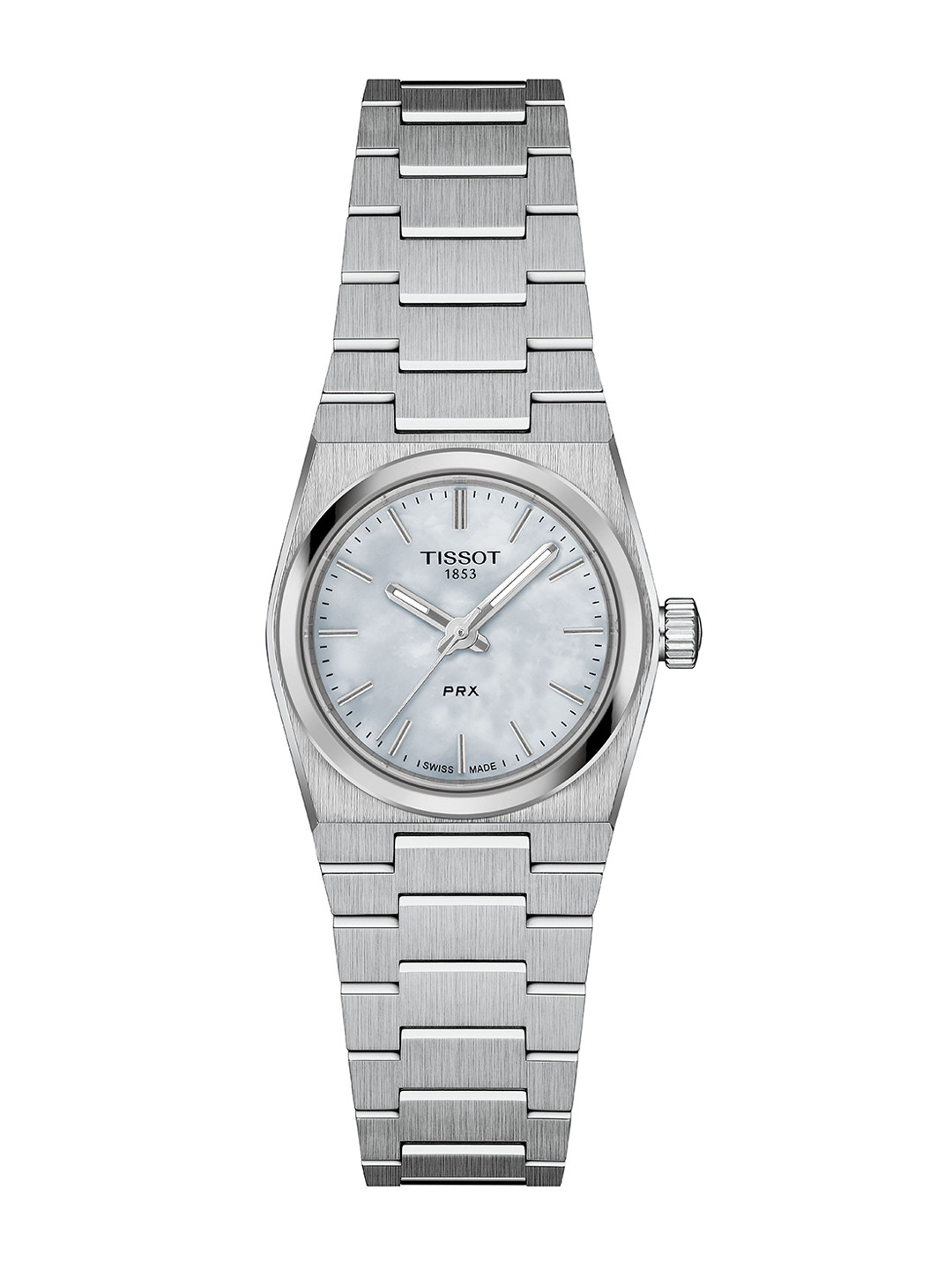 TISSOT Women Mother of Pearl Dial & Stainless Steel Bracelet Style Straps Analogue Watch T1370101111100