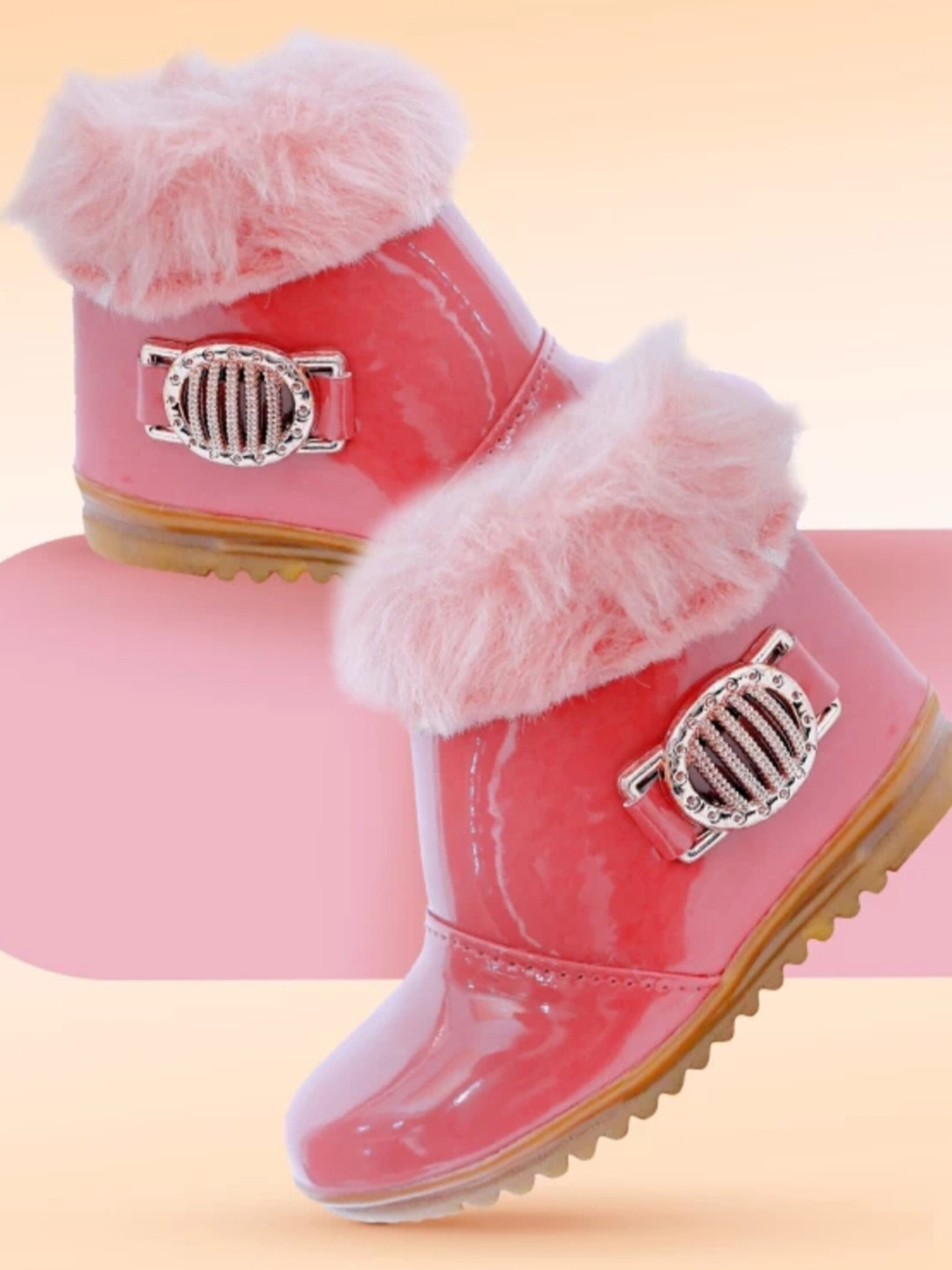 IDEAL COLLECTION Girls Woven Design Patent Leather Fashion