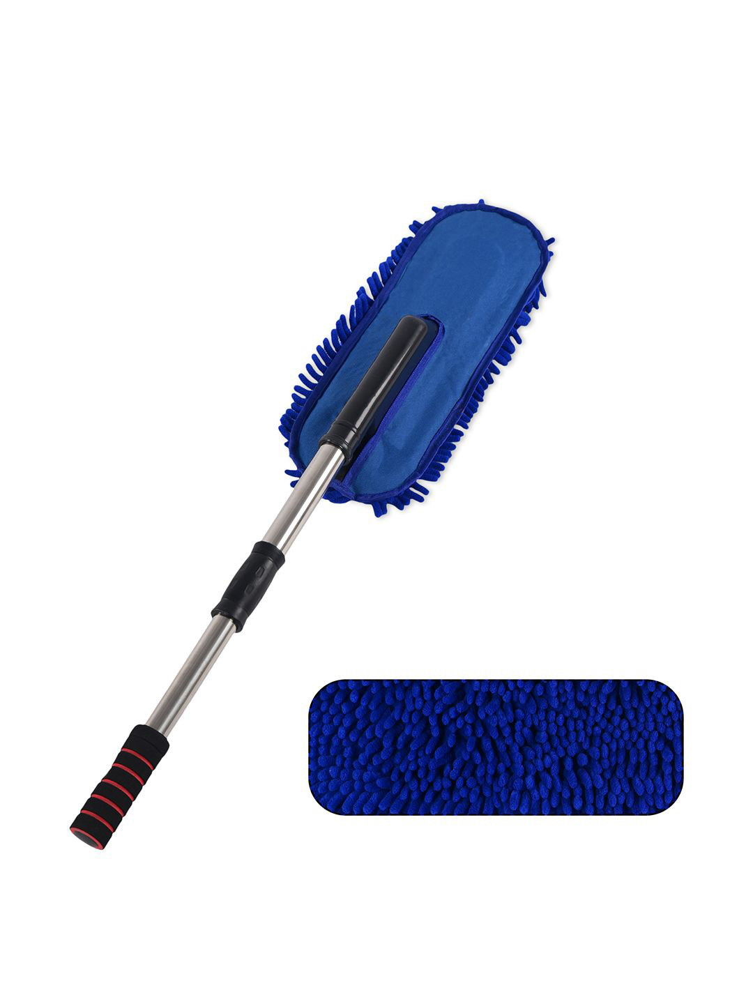 Kuber Industries Blue Extendable Microfiber Duster