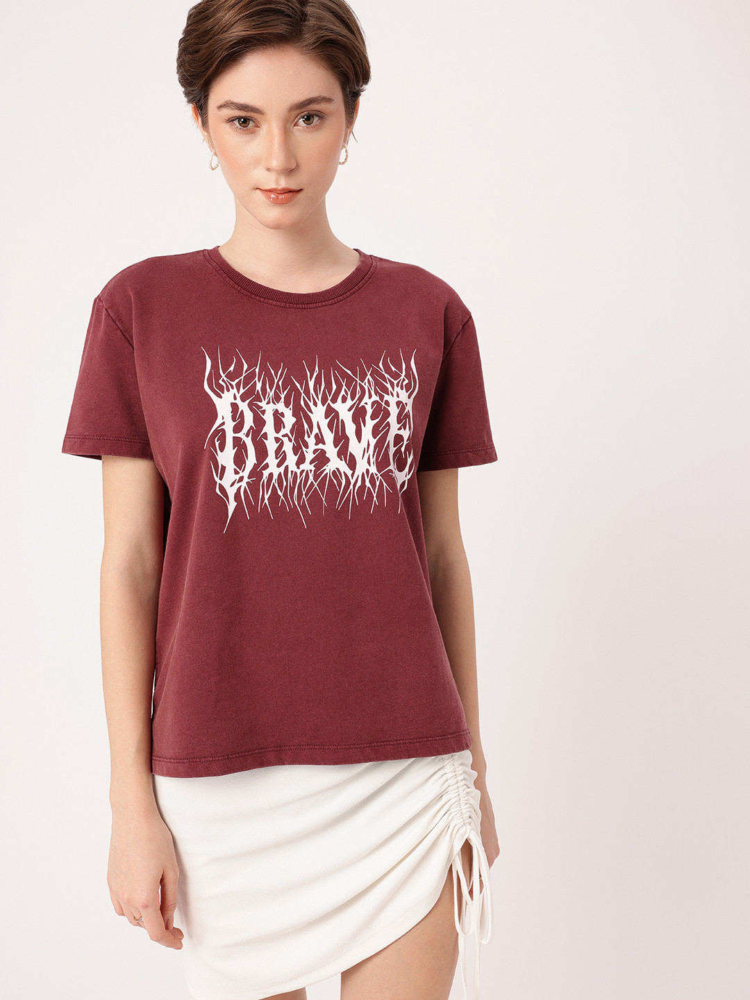 DressBerry X fwd Printed Cotton Terry Relaxed Fit T-shirts
