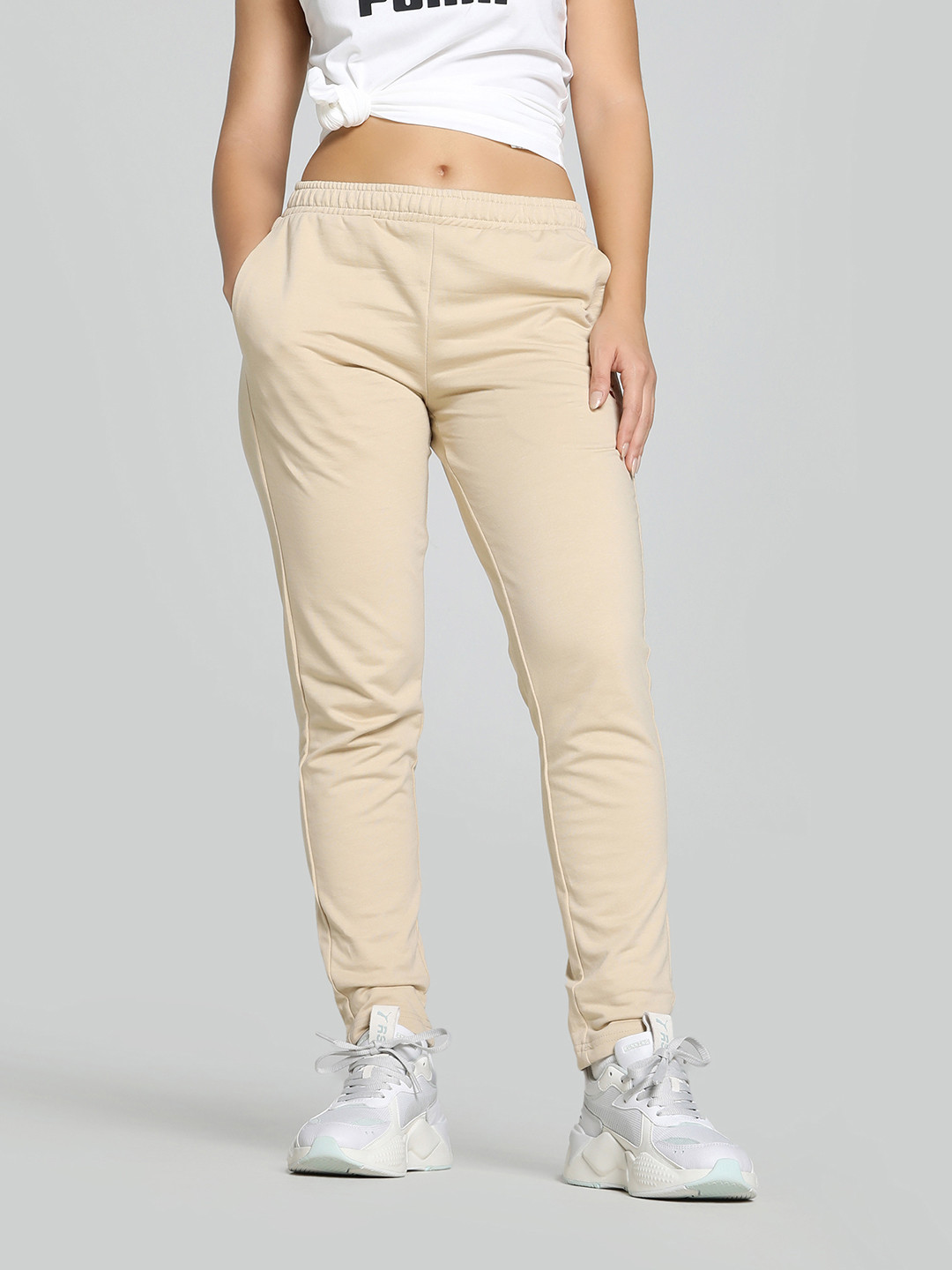 Puma Women Slim Fit 7/8 Cotton Slip On Pants