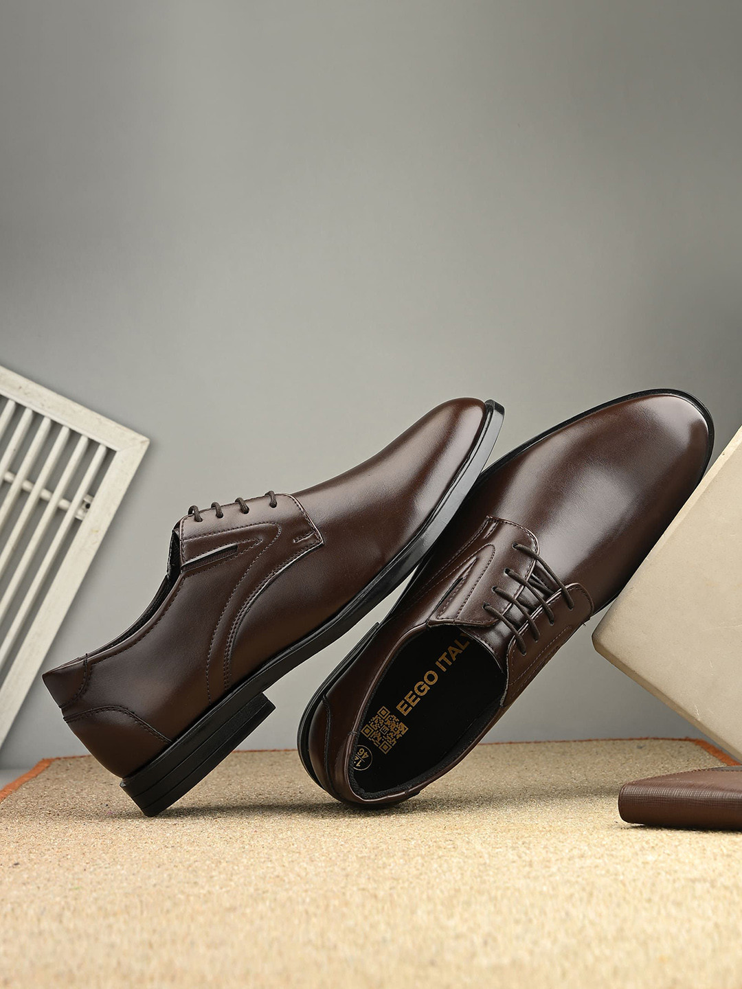 Eego Italy Men Plus Size Padded Formal Oxfords