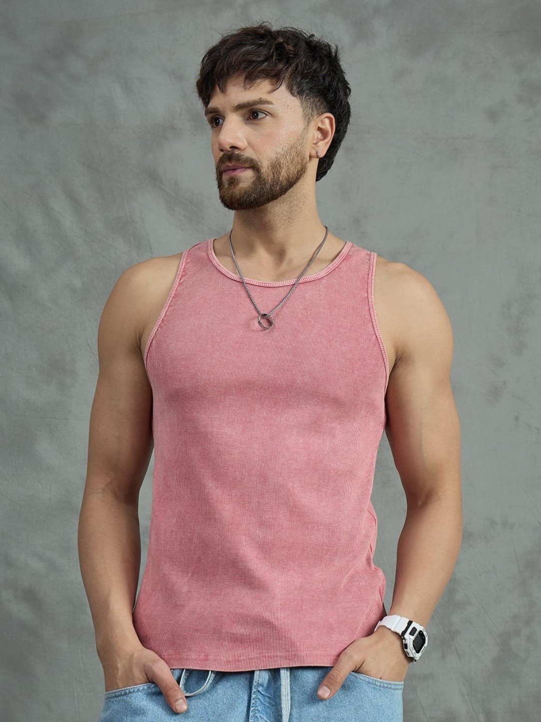 FUGAZEE Men Racerback Slim Fit T-shirt