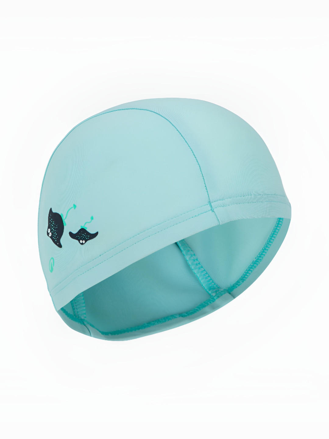 Decathlon NABAIJI - Kids Light Blue Printed Fabric Mesh Swimming Cap