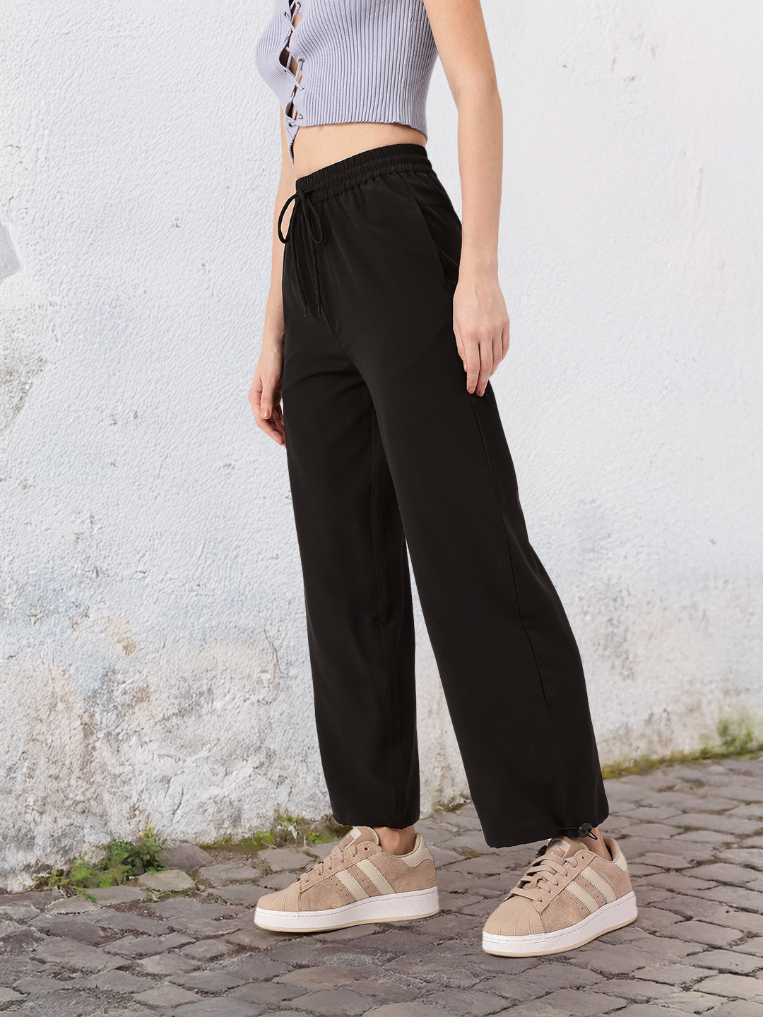 DressBerry Women Urbanized Straight Fit Trousers