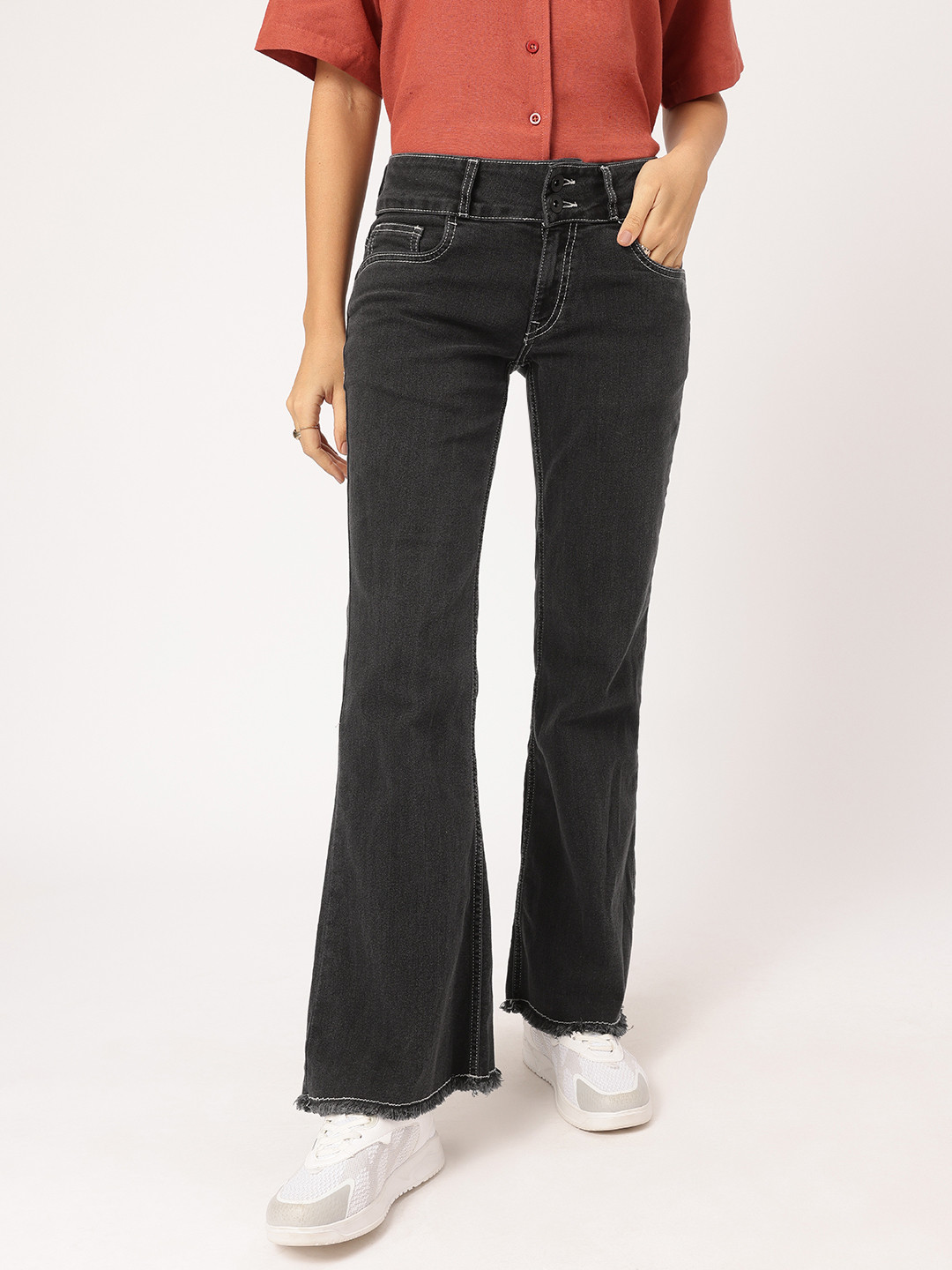 The Roadster Life Co. Women Stellar Strides Stretchable Bootcut Fit Jeans