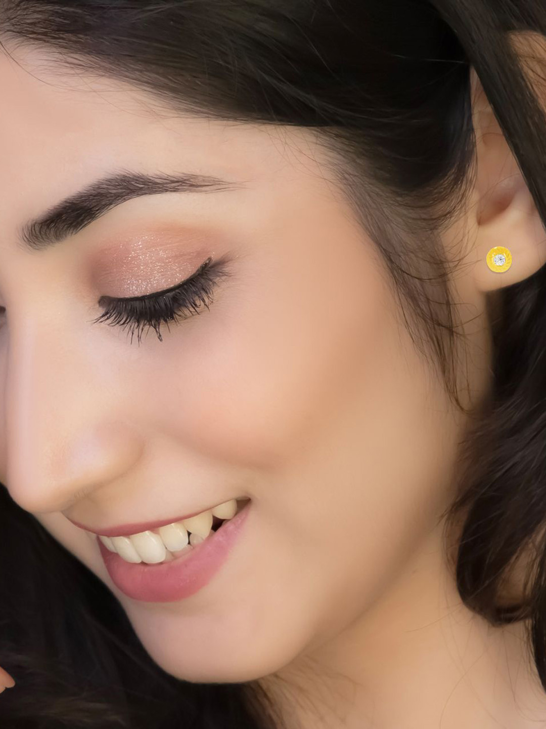 WHP JEWELLERS Golden Glow 18 KT Earring For Women.
