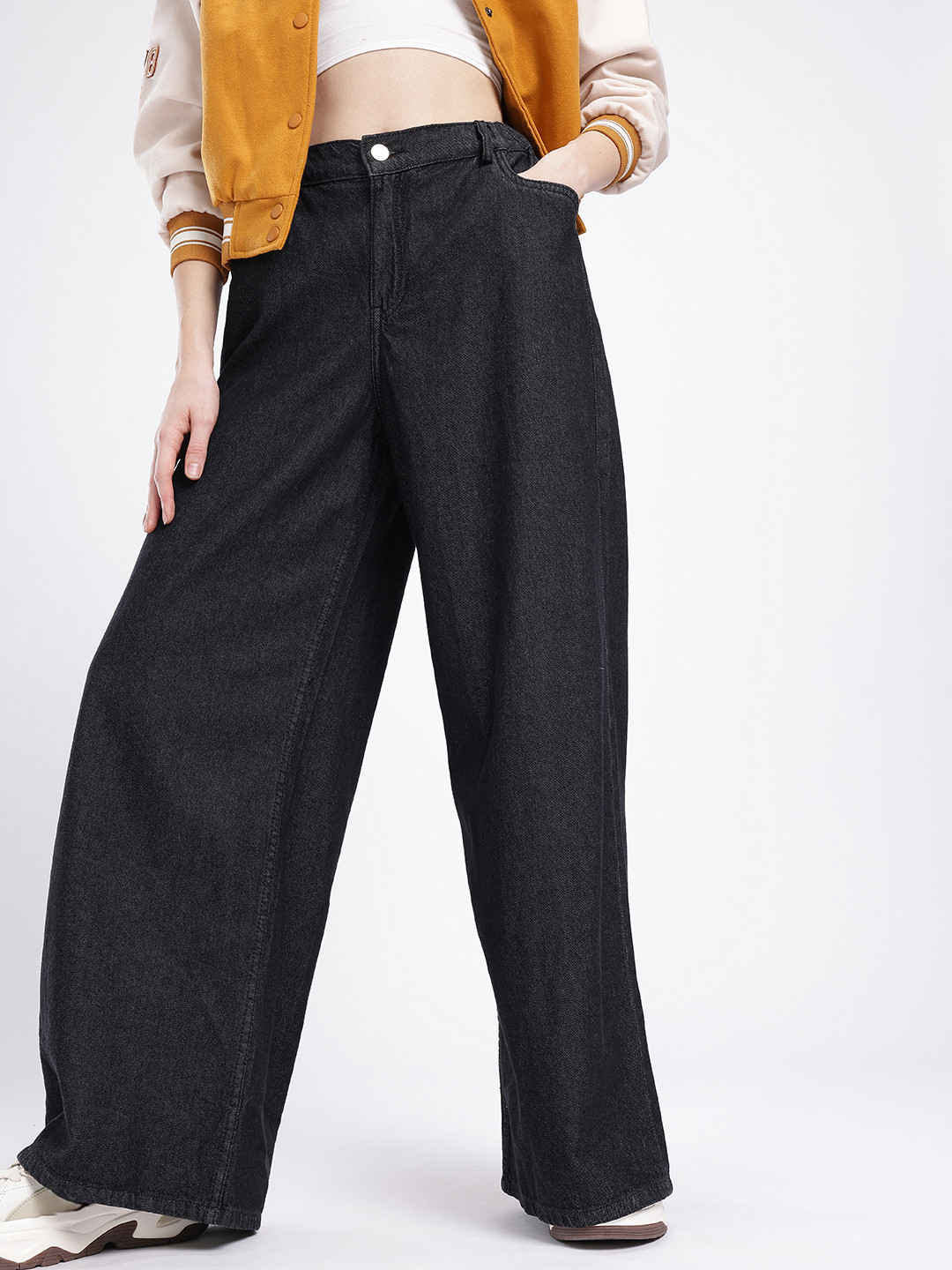 The Roadster Life Co. Women Urban Savvy Pallazo Fit Wide Leg Jeans