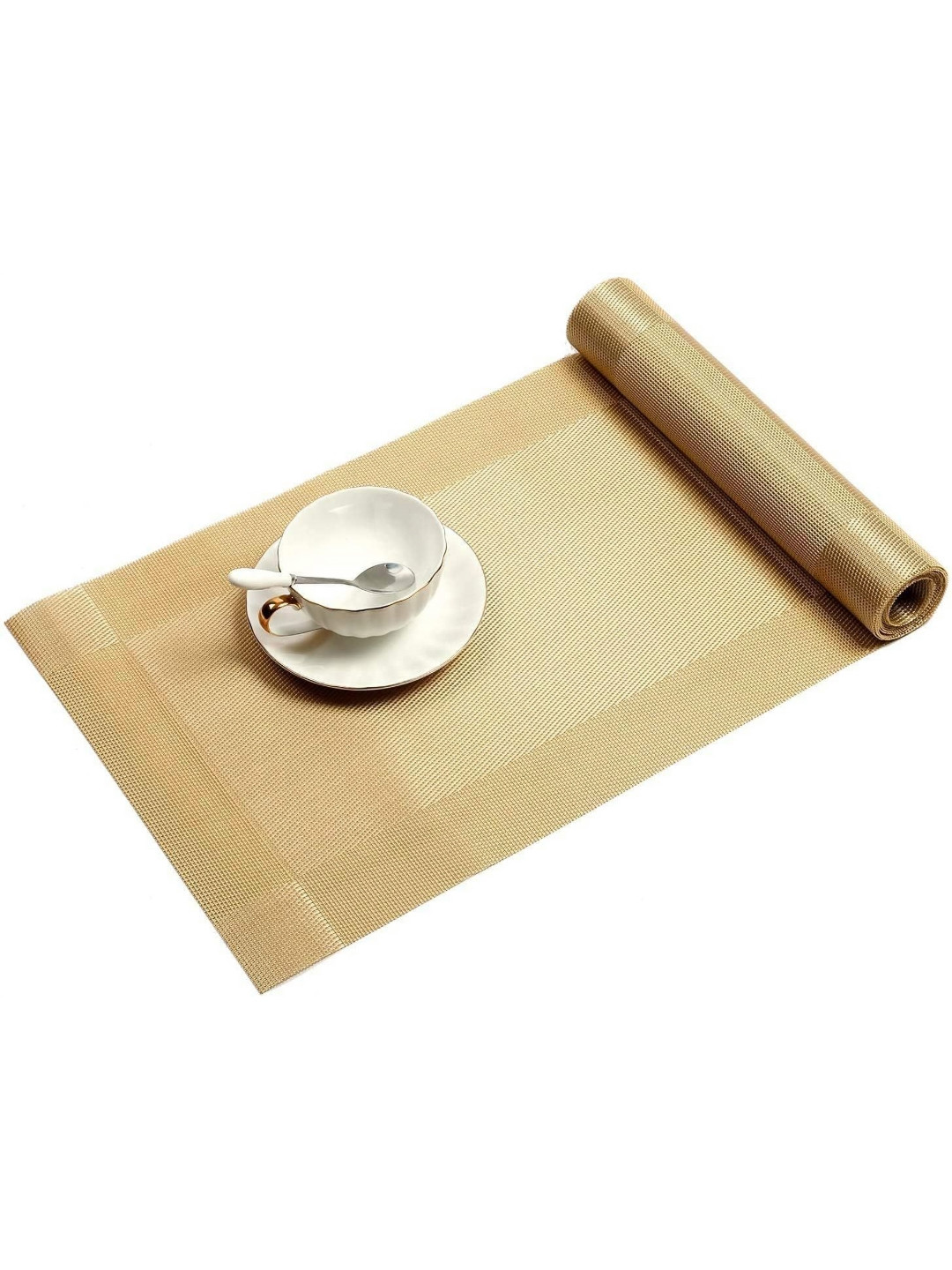 We3 Gold-Toned Heat Resistant Long Dinner Table Runner