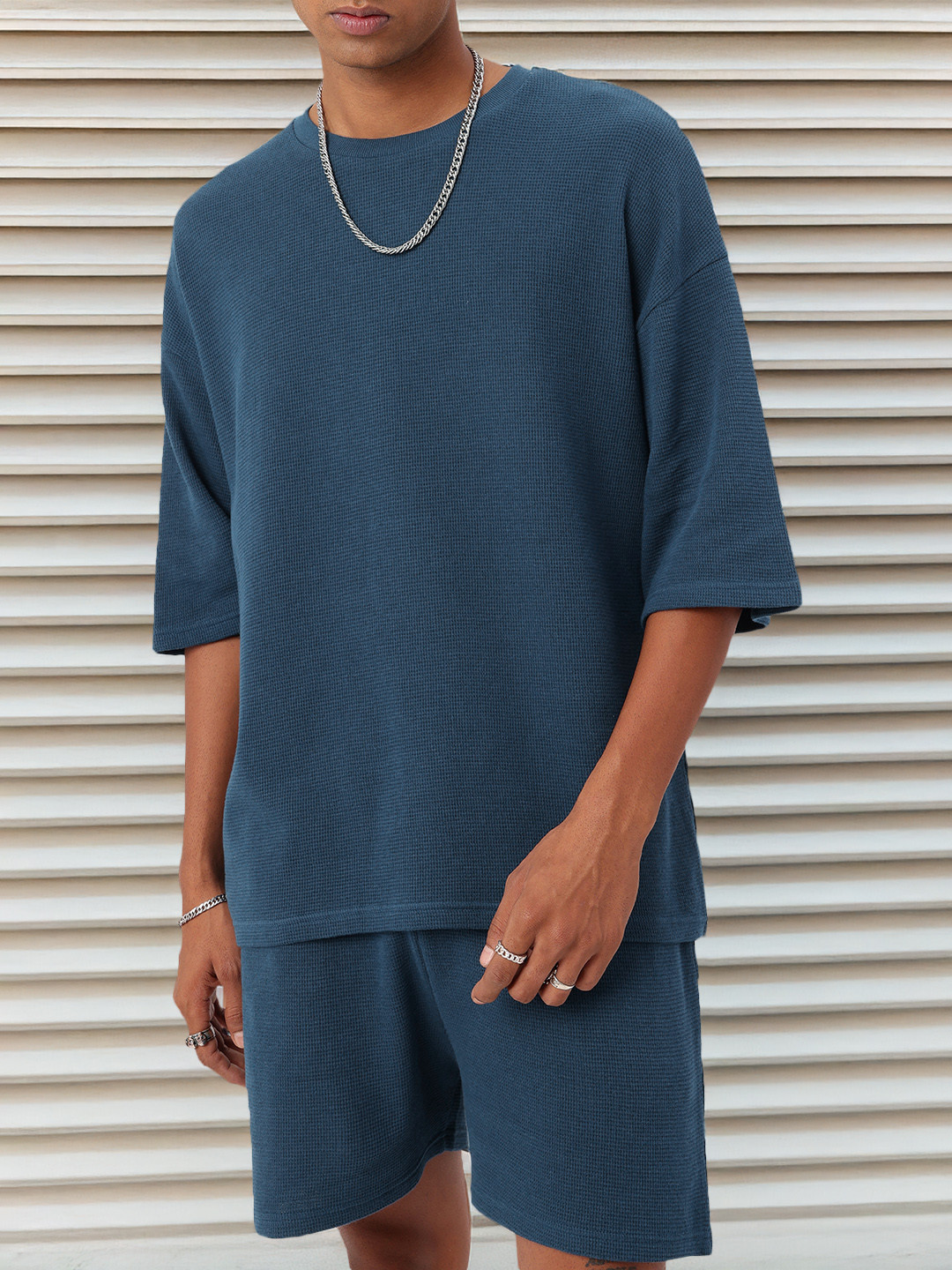 Kook N Keech Street Style Oversized Textured Knitted T-shirt