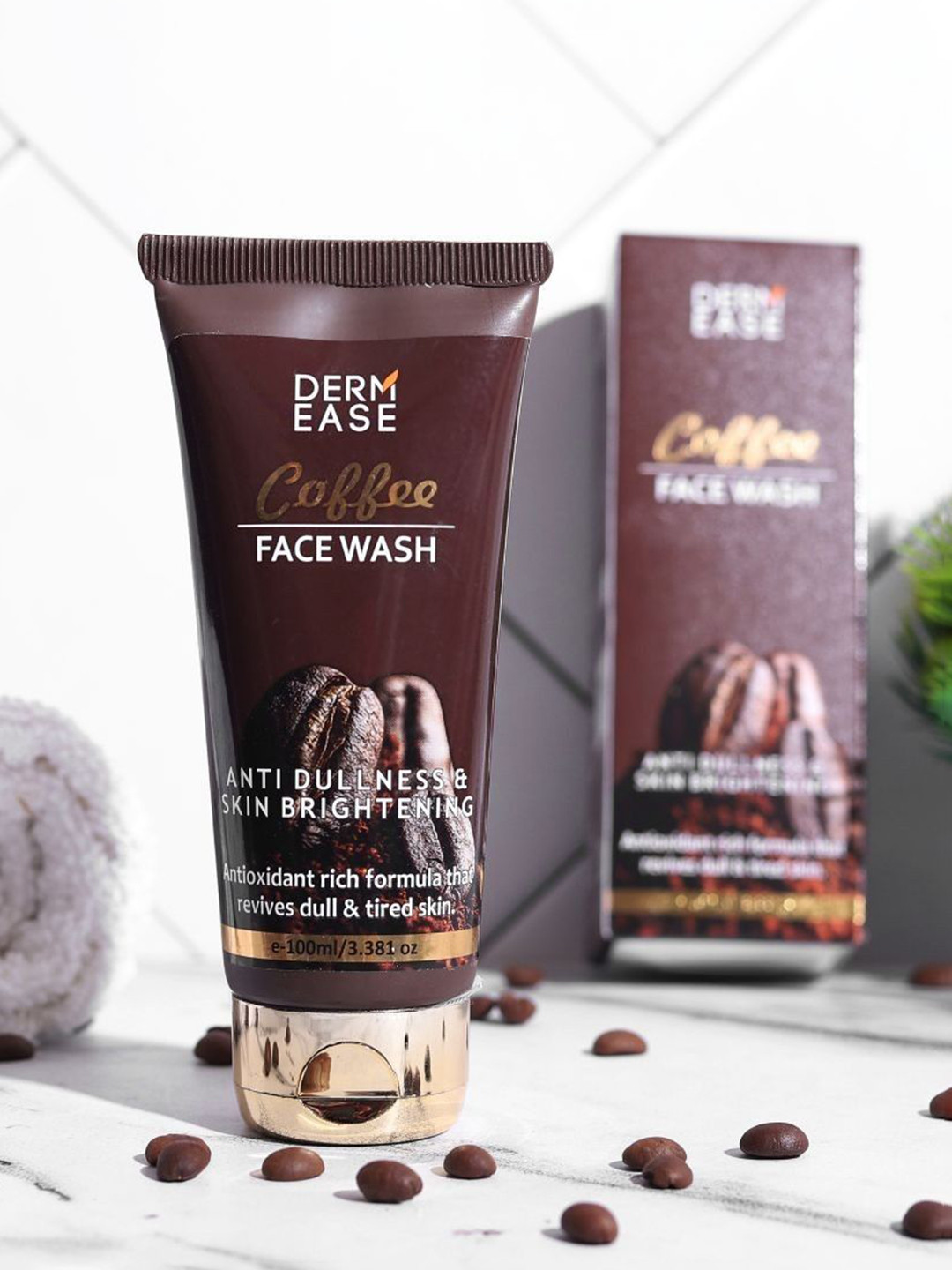 DERMEASE Coffee Face Wash For Anti Dullness & Skin Brightening - 100 ml