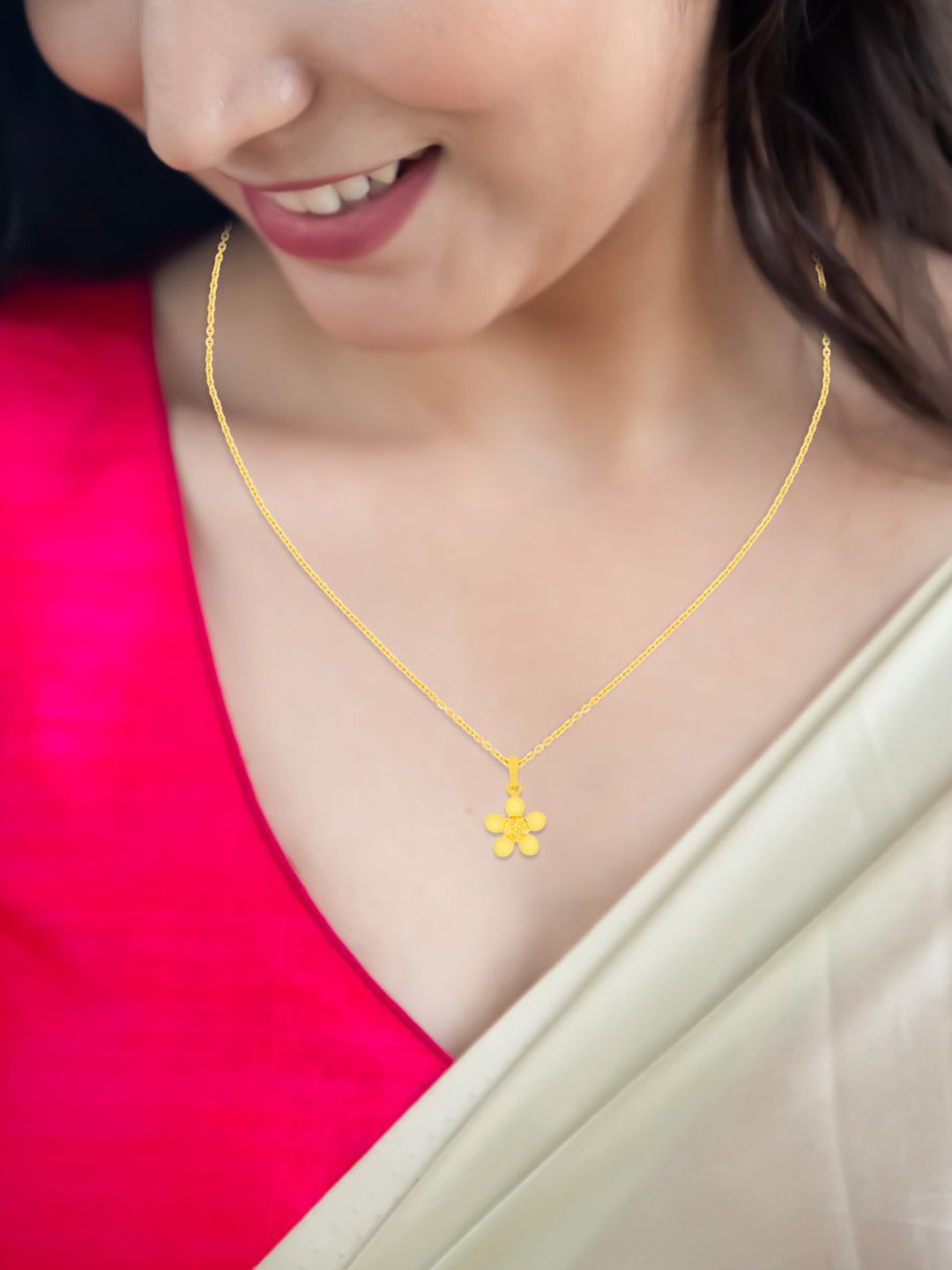 WHP JEWELLERS Eternal Garden Pendant 22 KT Yellow Gold Pendant For Women.