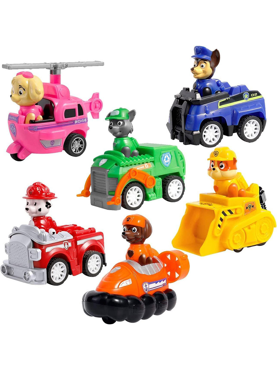 OPINA Set Of 5 Ready To Attack Pup Buddies Dogs With Vehicles