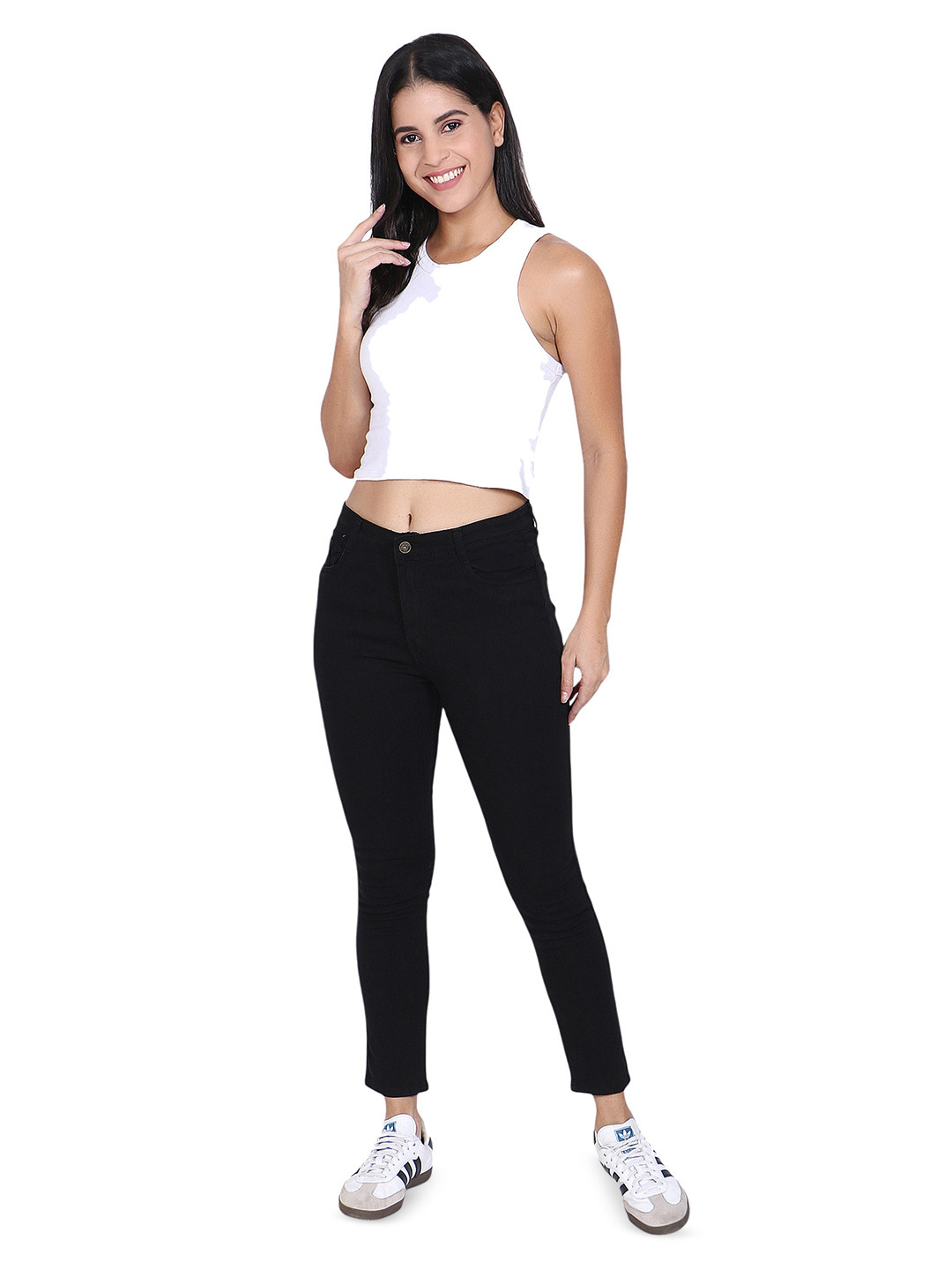 3BUTTERFLIES Women Skinny Fit High-Rise Stretchable Jeans