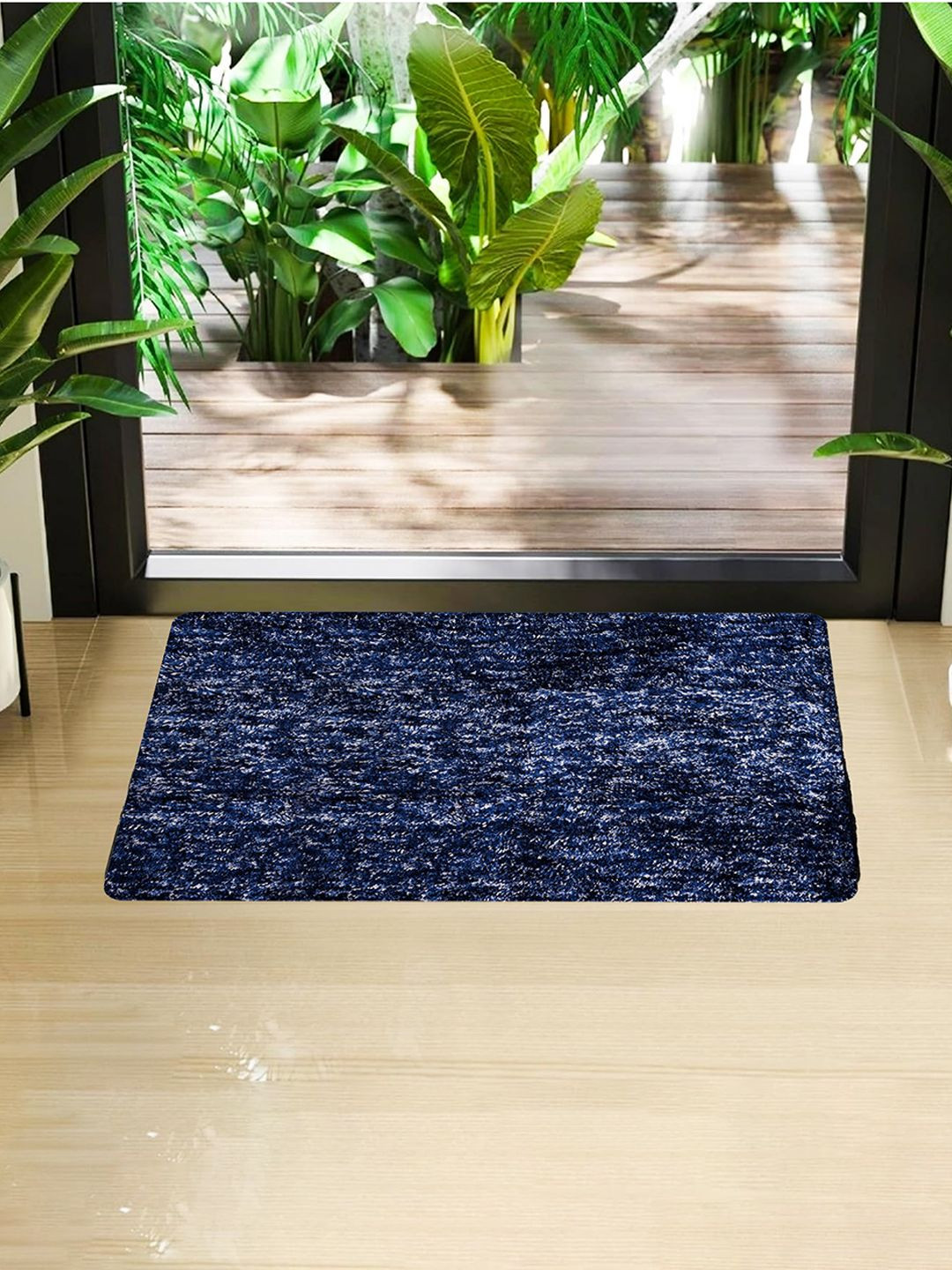 Kuber Industries Lexus Blue Anti Skid Doormats