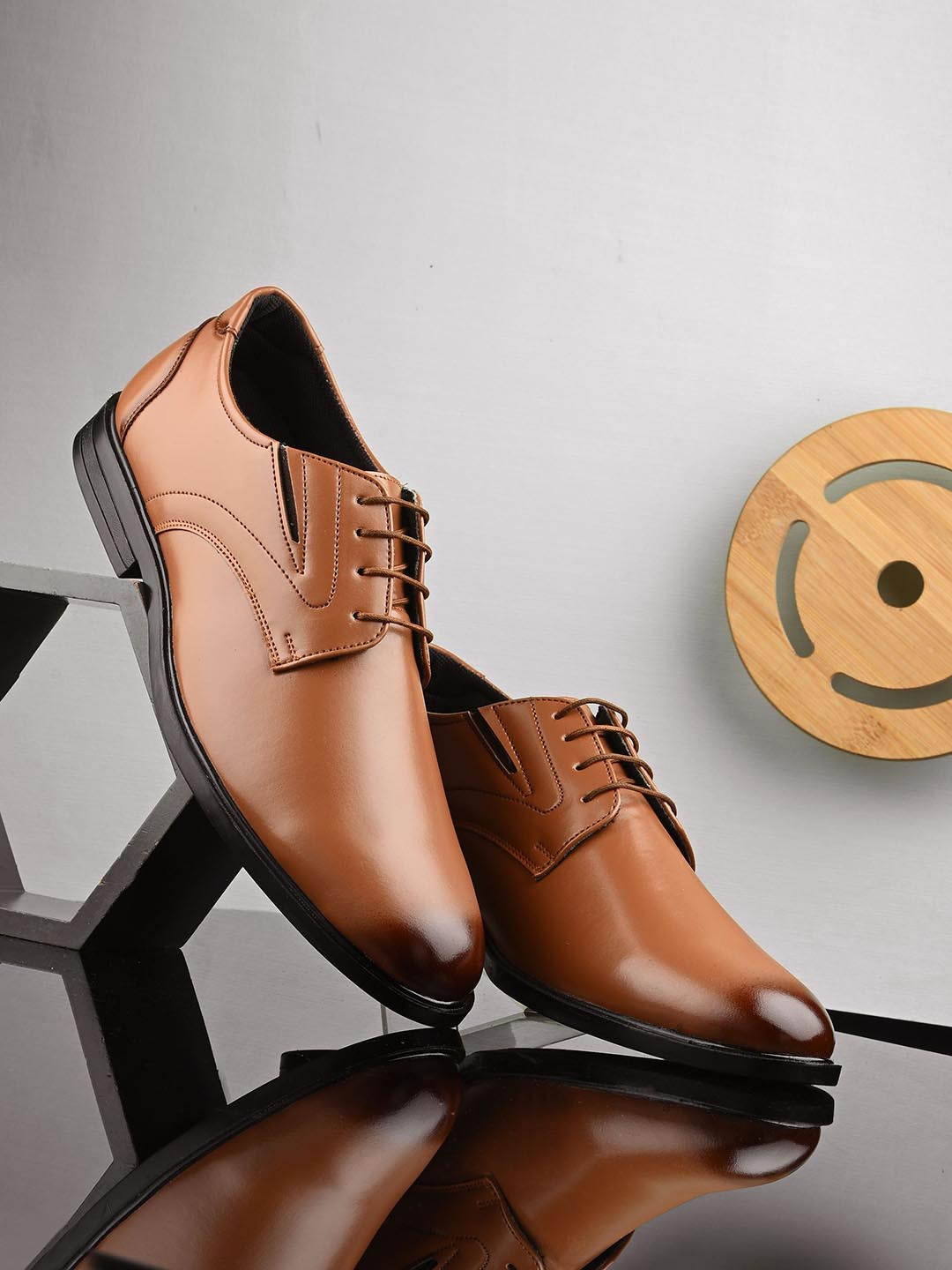 Eego Italy Men Plus Size Padded Formal Oxfords