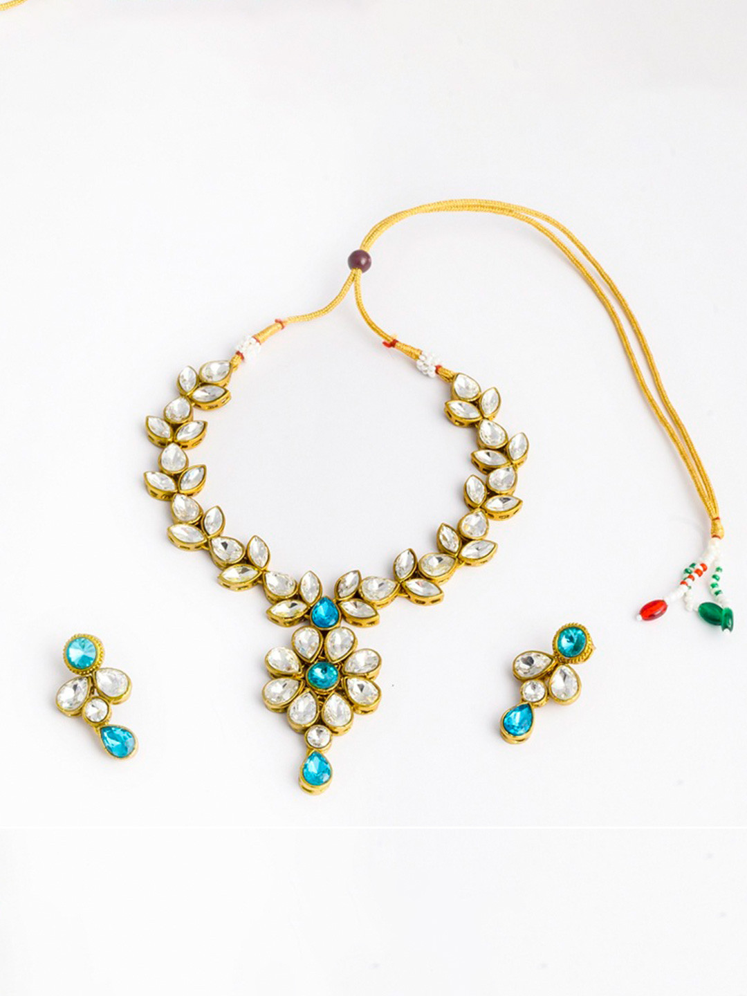 VIPY HANGER Artificial Beads And Stones Studded Necklace And Earrings
