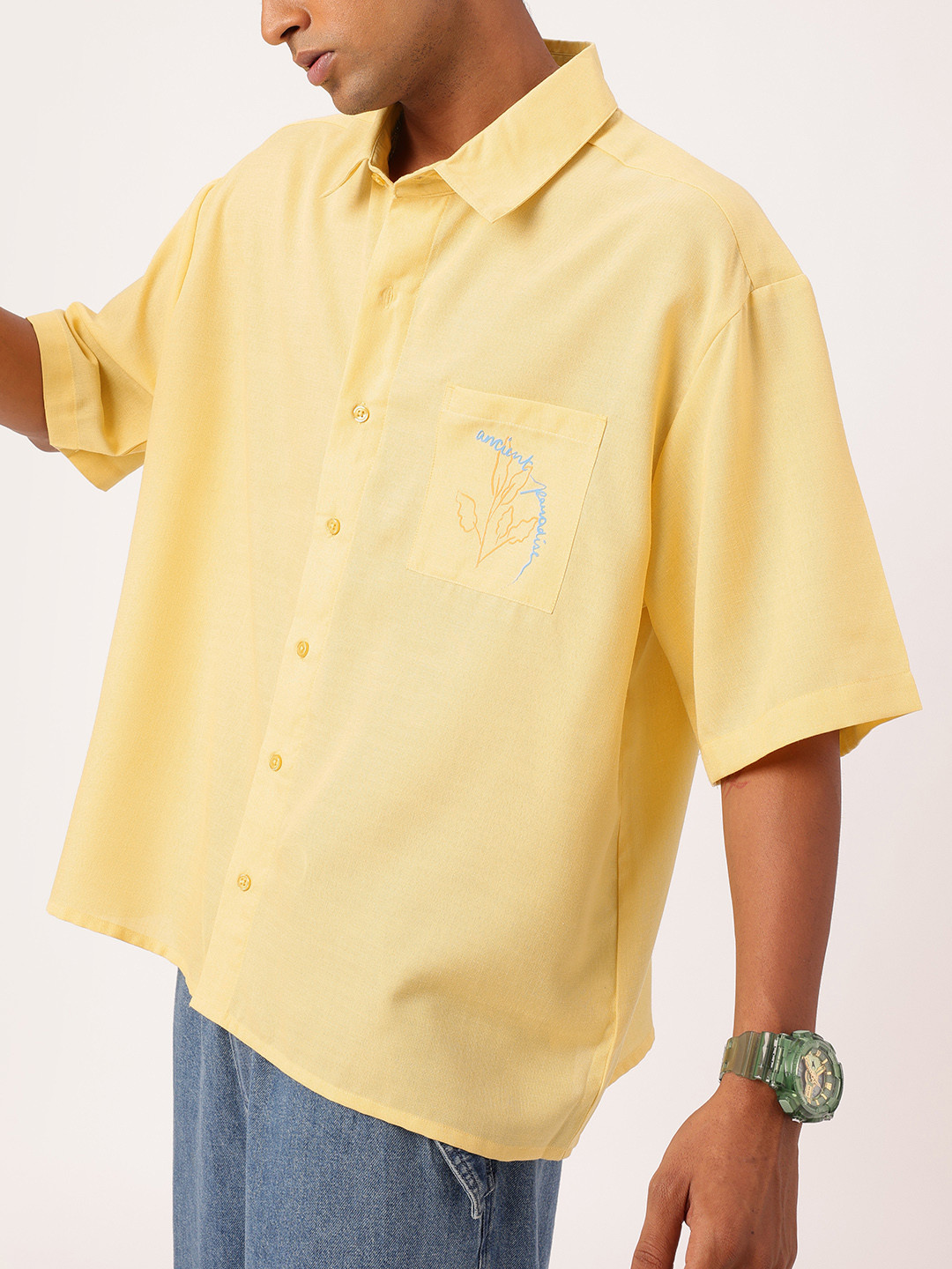 Kook N Keech Printed Chest Pocket Relaxed Fit Shirt