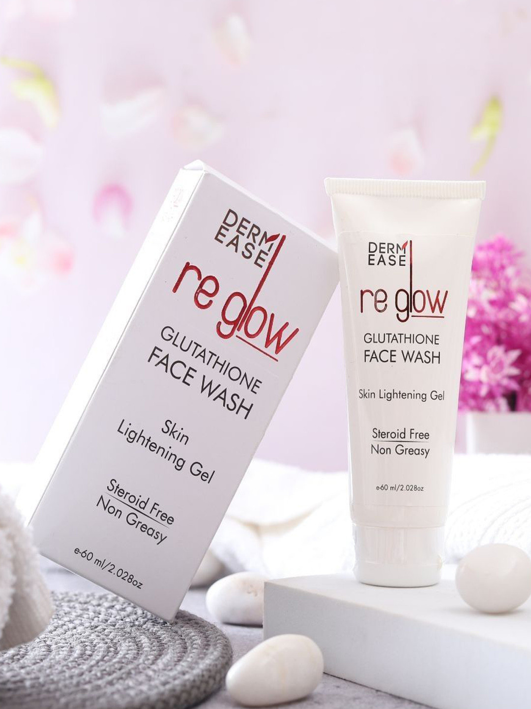 DERMEASE Re-Glow Skin Lightening Gel Face Wash With Glutathione - 60 ml