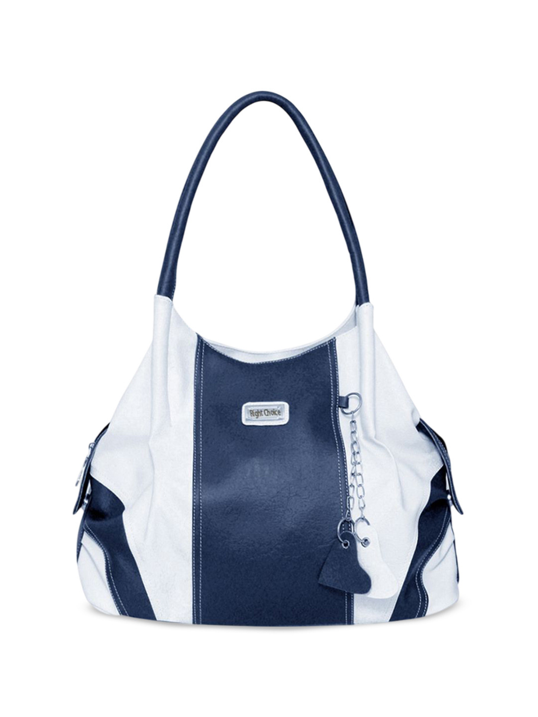 FLOTO PU Oversized Bucket Shoulder Bag with Cut Work