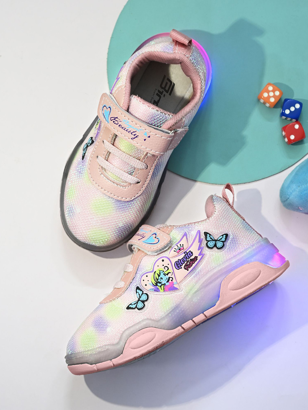 BIRDE Kids Printed LED Sneakers
