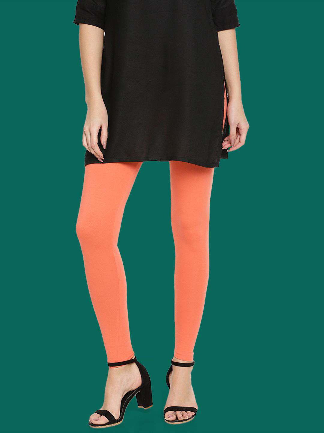 TWIN BIRDS Women Cotton Blend Solid Rasp Berry Ankle Length Leggings