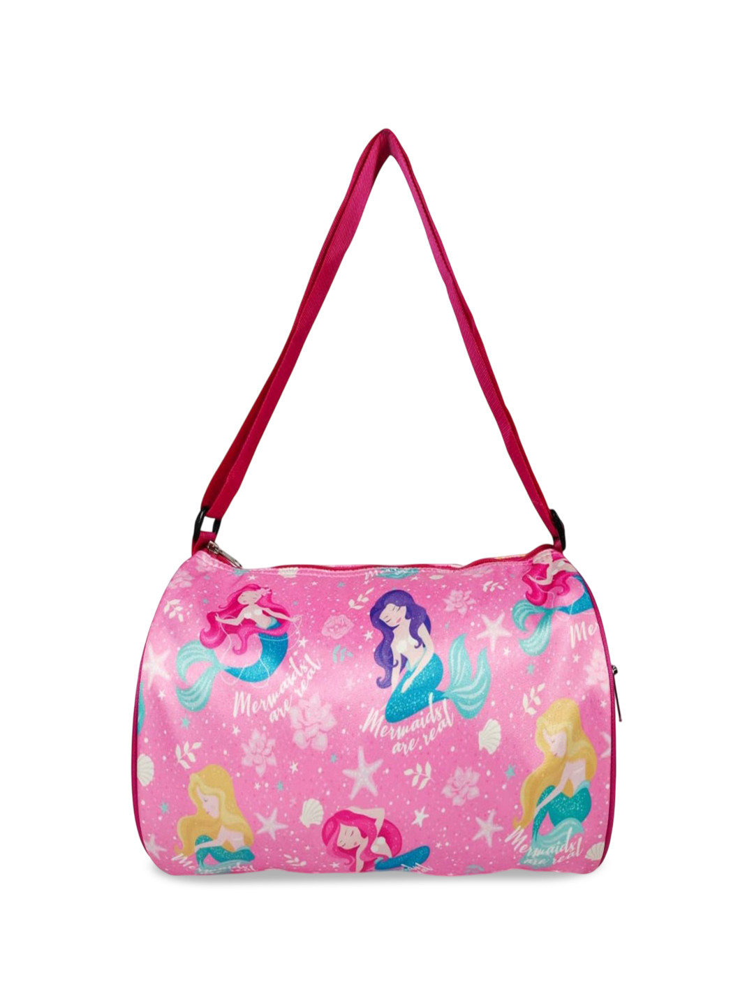 ANNA CREATIONS Girls Printed Glitter Sports Duffel Bag