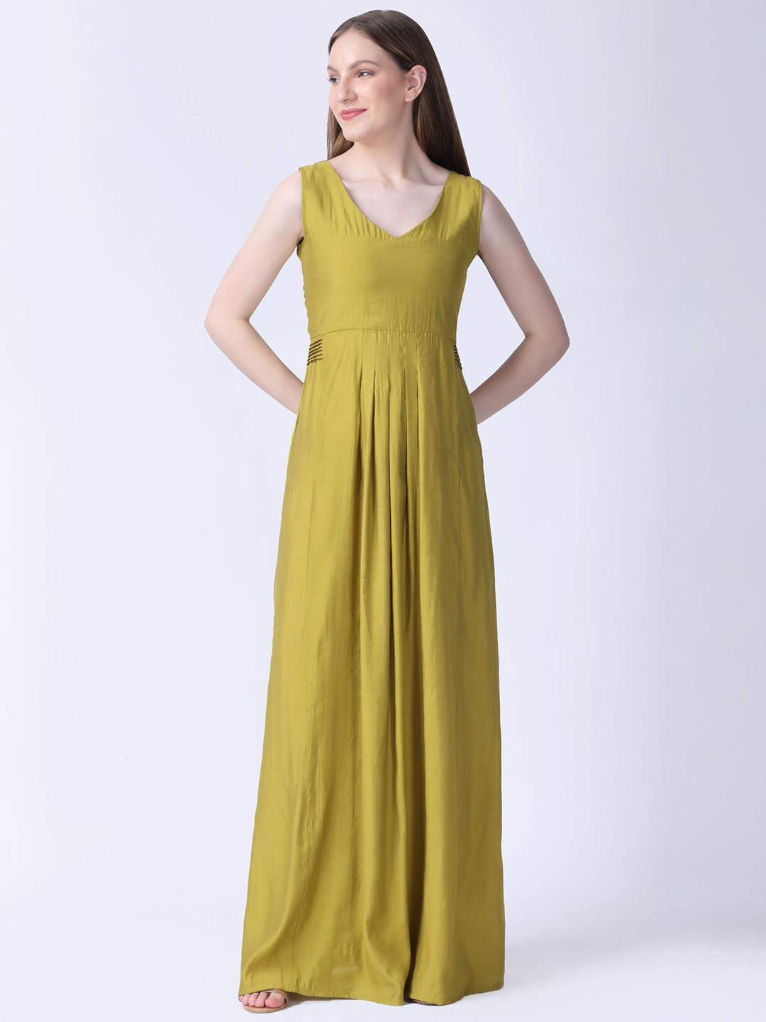 SZN Pleated Maxi Dress